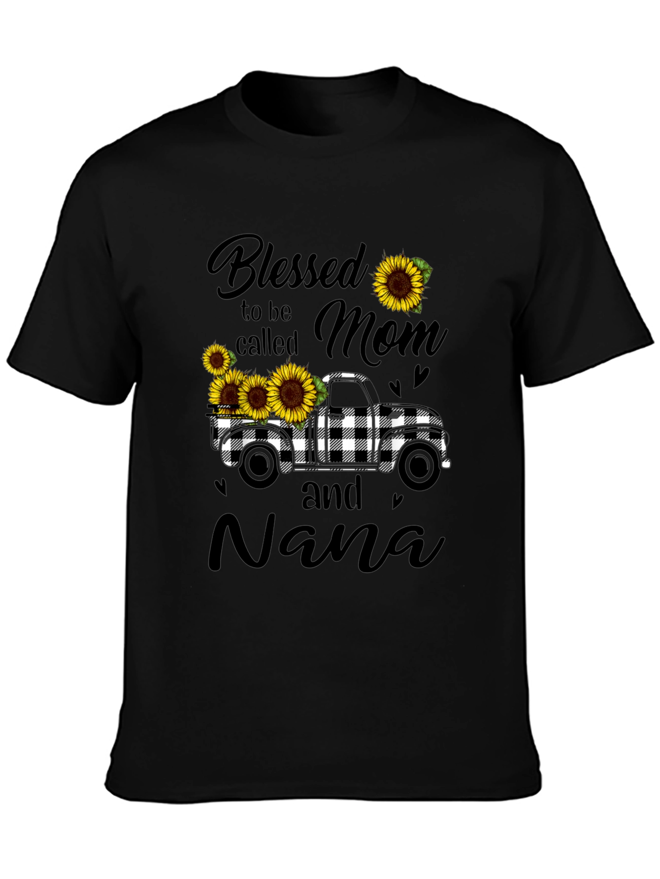 Blessed Mom and Nana Sunflower Truck Graphic Tee