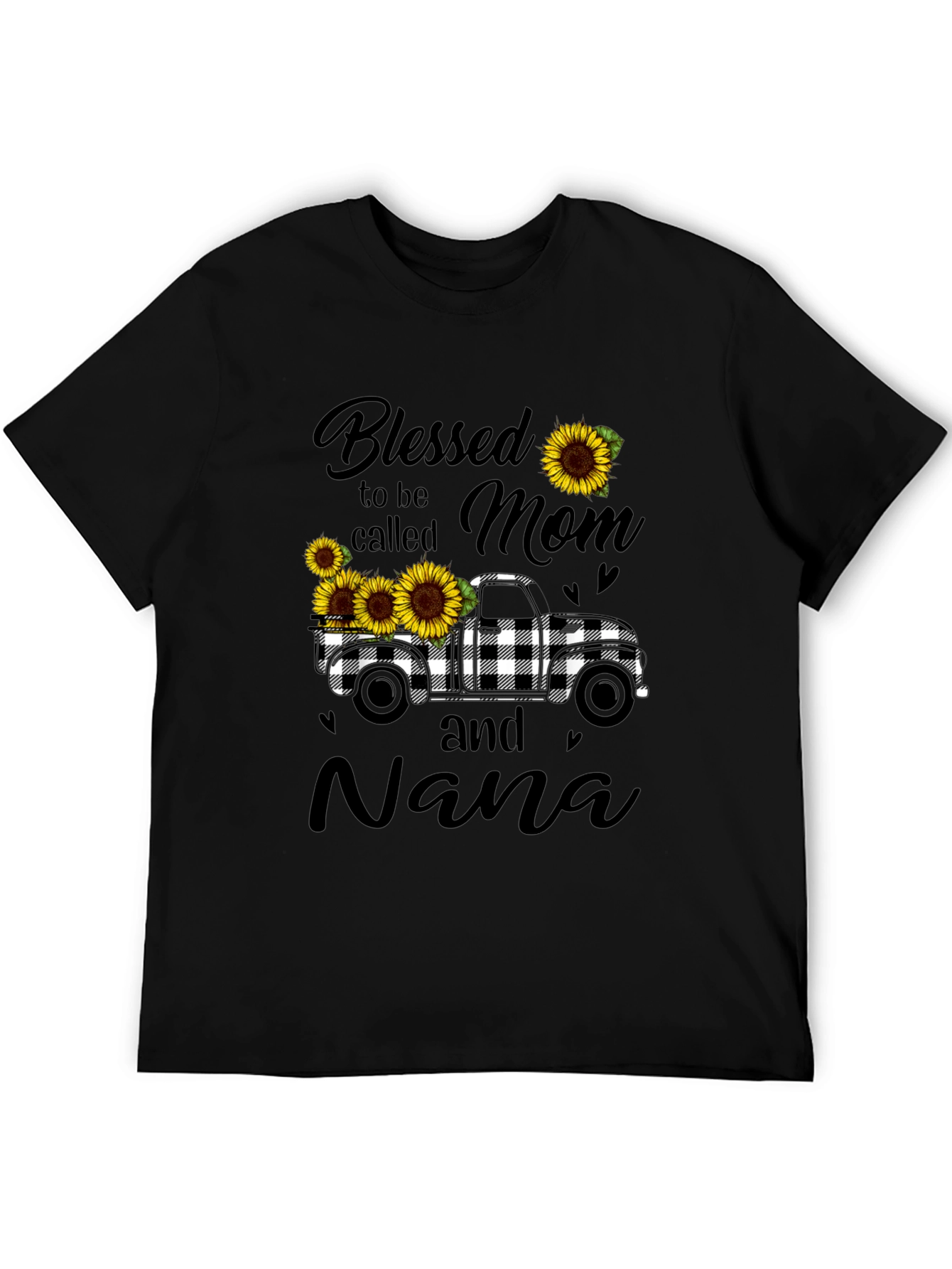 Blessed Mom and Nana Sunflower Truck Graphic Tee