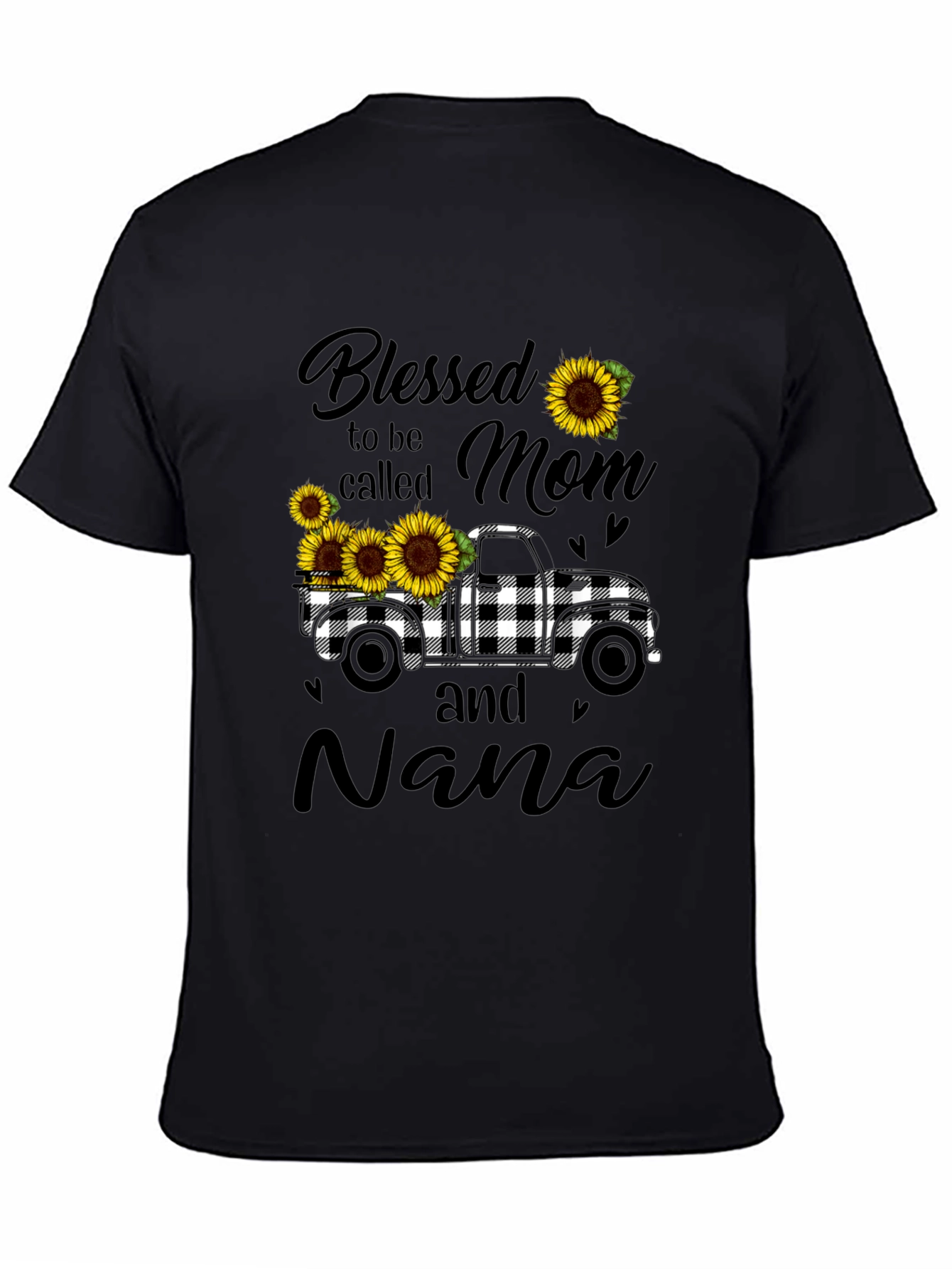 Blessed Mom and Nana Sunflower Truck Graphic Tee