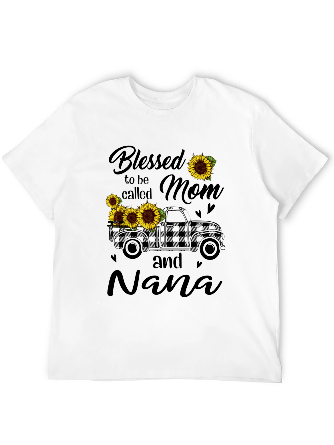 Blessed Mom and Nana Sunflower Truck Graphic Tee