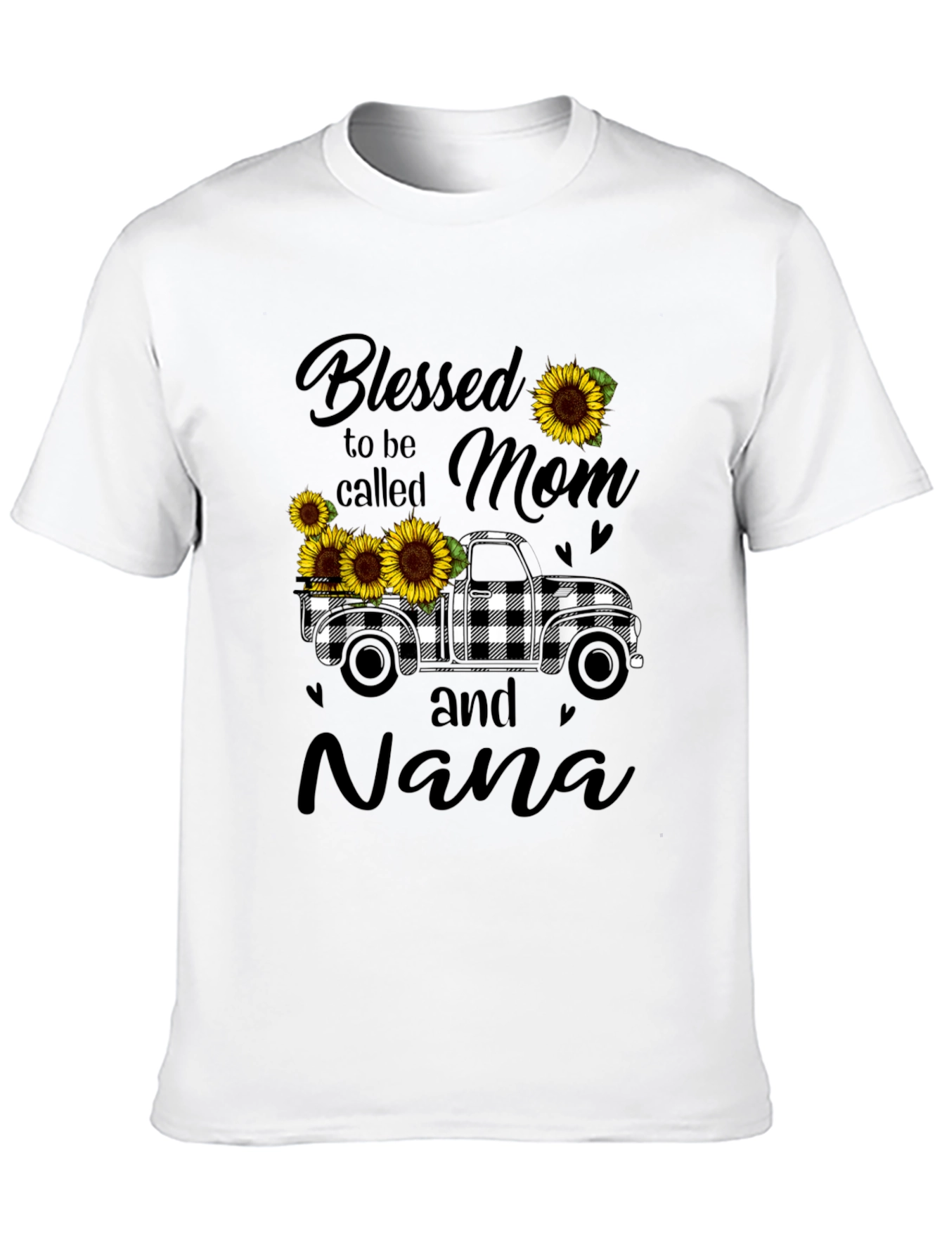 Blessed Mom and Nana Sunflower Truck Graphic Tee