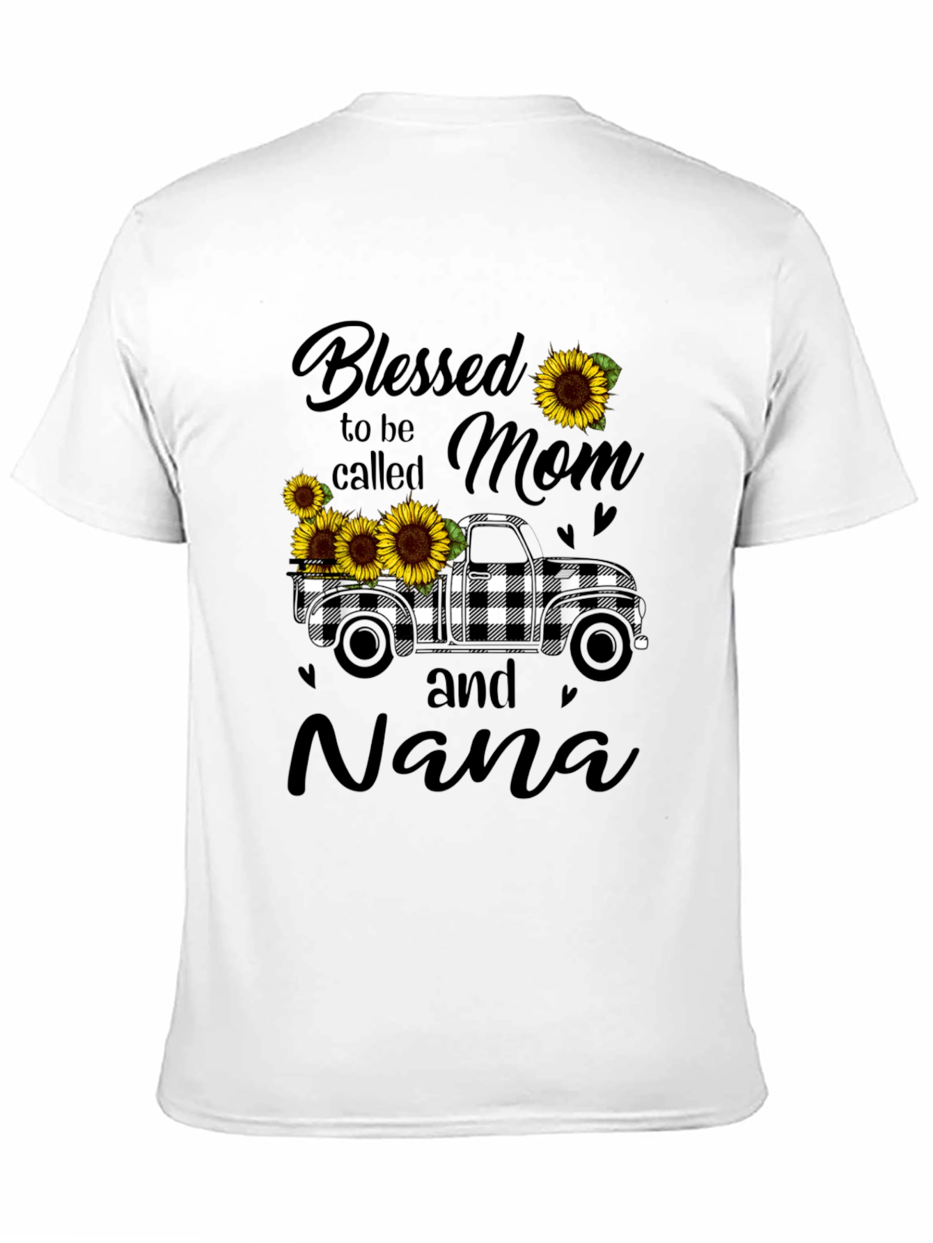 Blessed Mom and Nana Sunflower Truck Graphic Tee