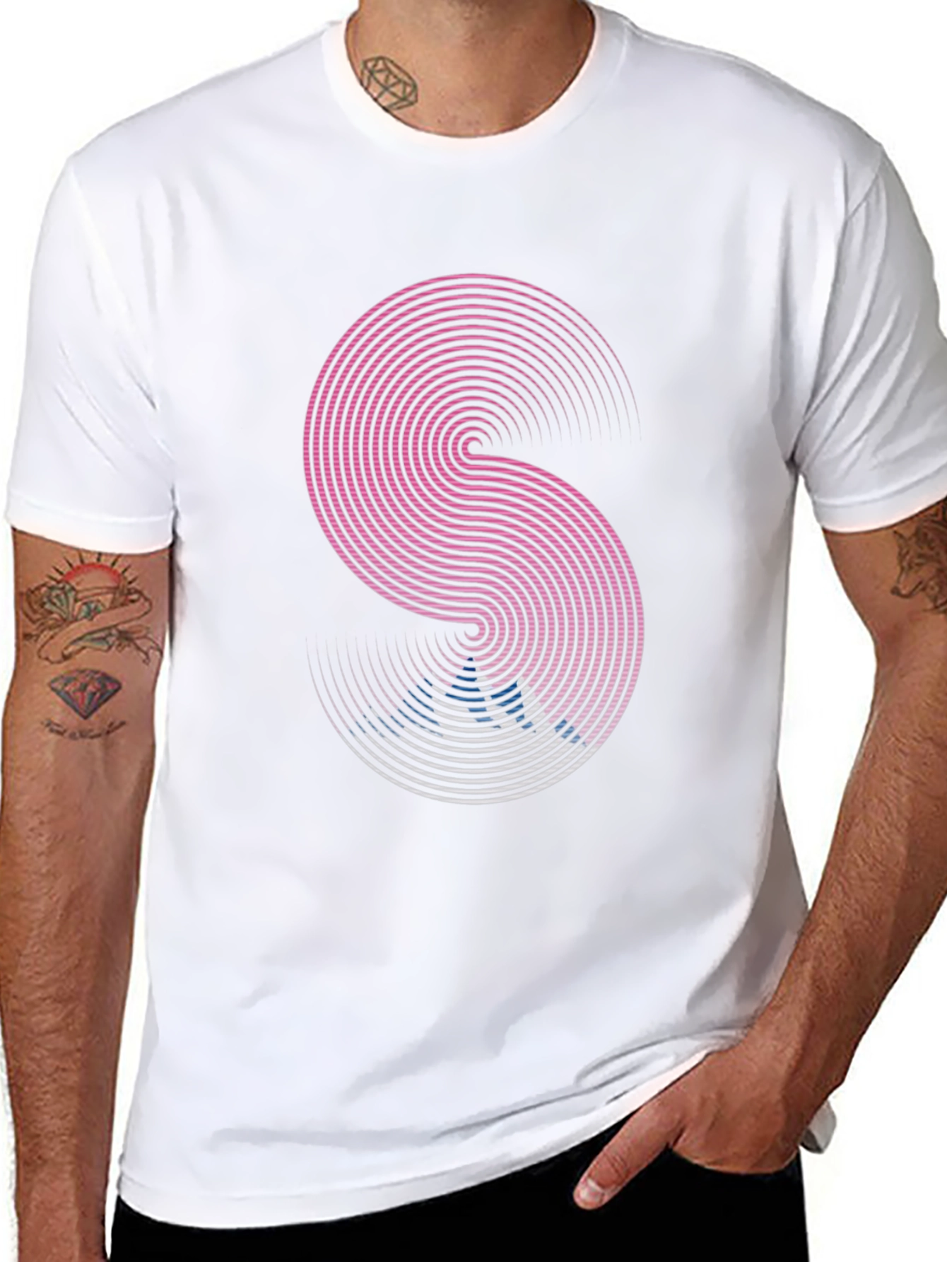 Modern Geometric S Graphic T-Shirt