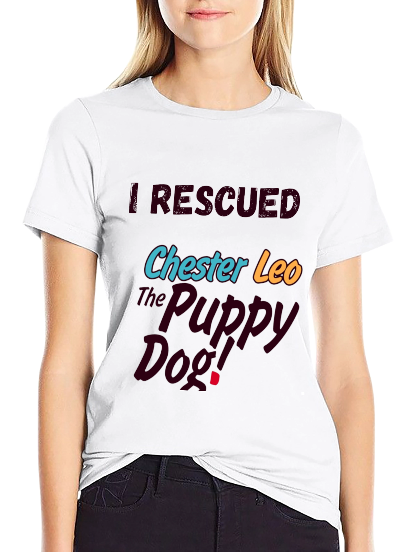 I Rescued Chester Leo Graphic T-Shirt
