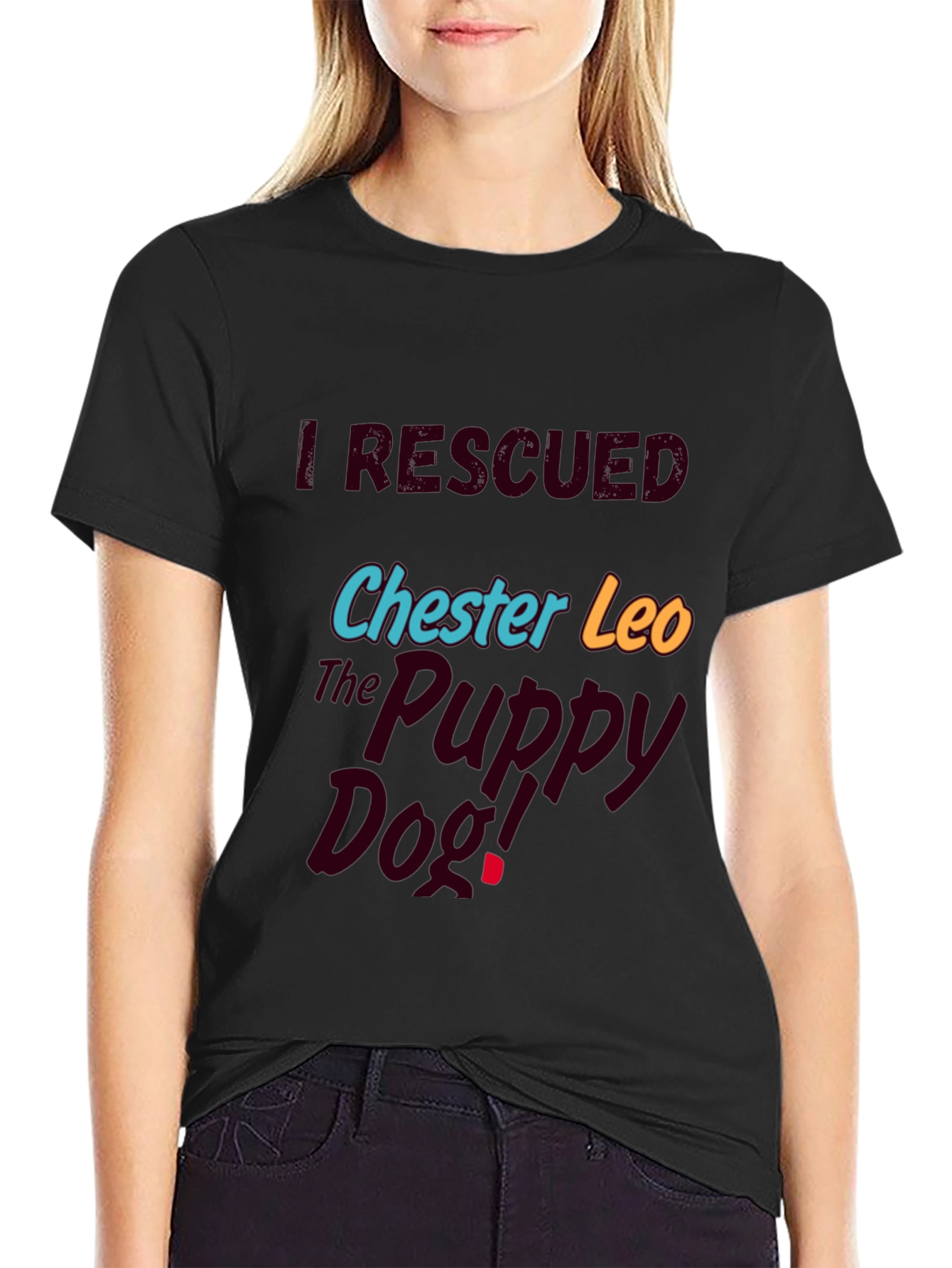 I Rescued Chester Leo Graphic T-Shirt