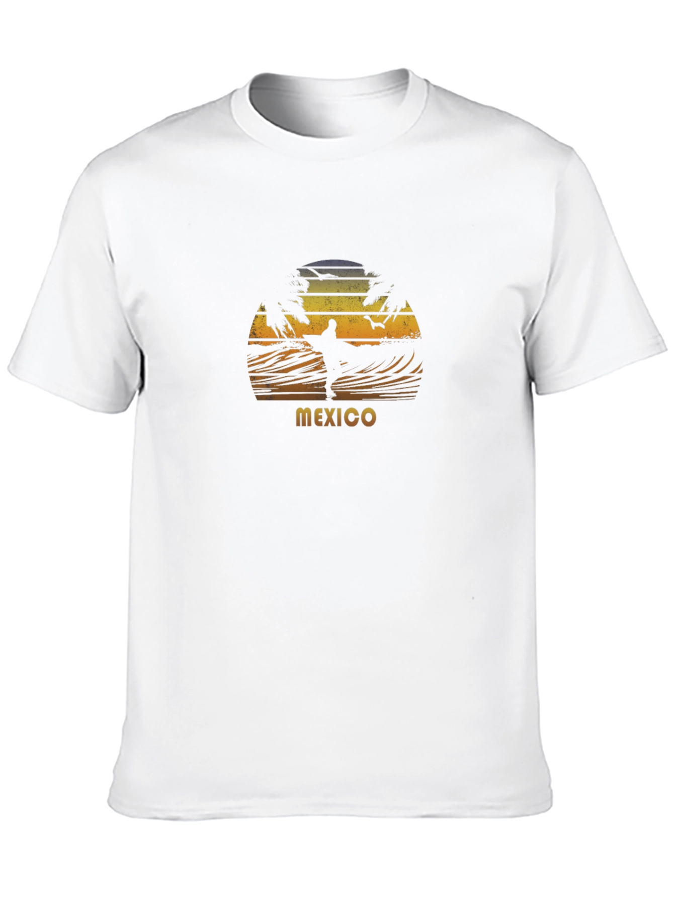 Mexico Surfing Sunset Graphic T-Shirt