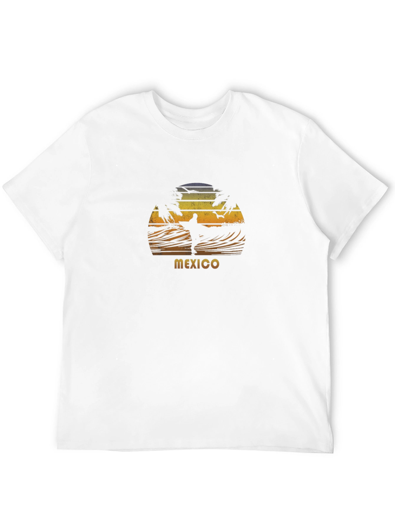 Mexico Surfing Sunset Graphic T-Shirt