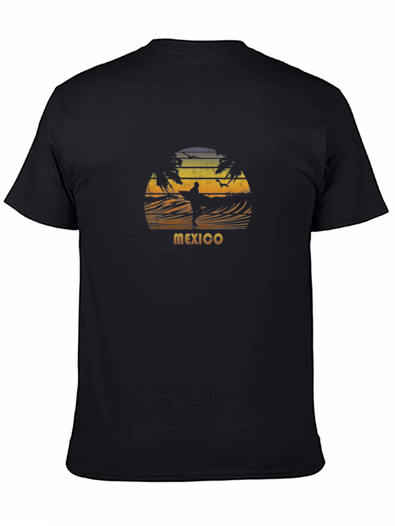 Mexico Surfing Sunset Graphic T-Shirt