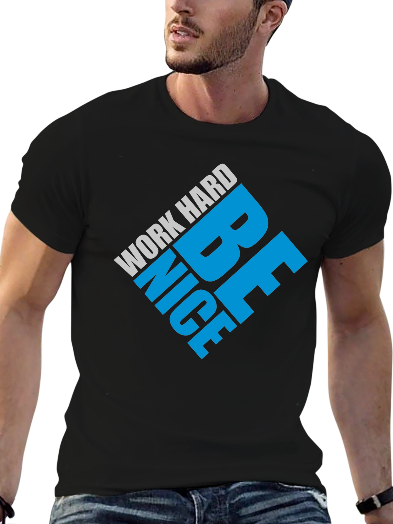 Work Hard Be Nice Black T-Shirt