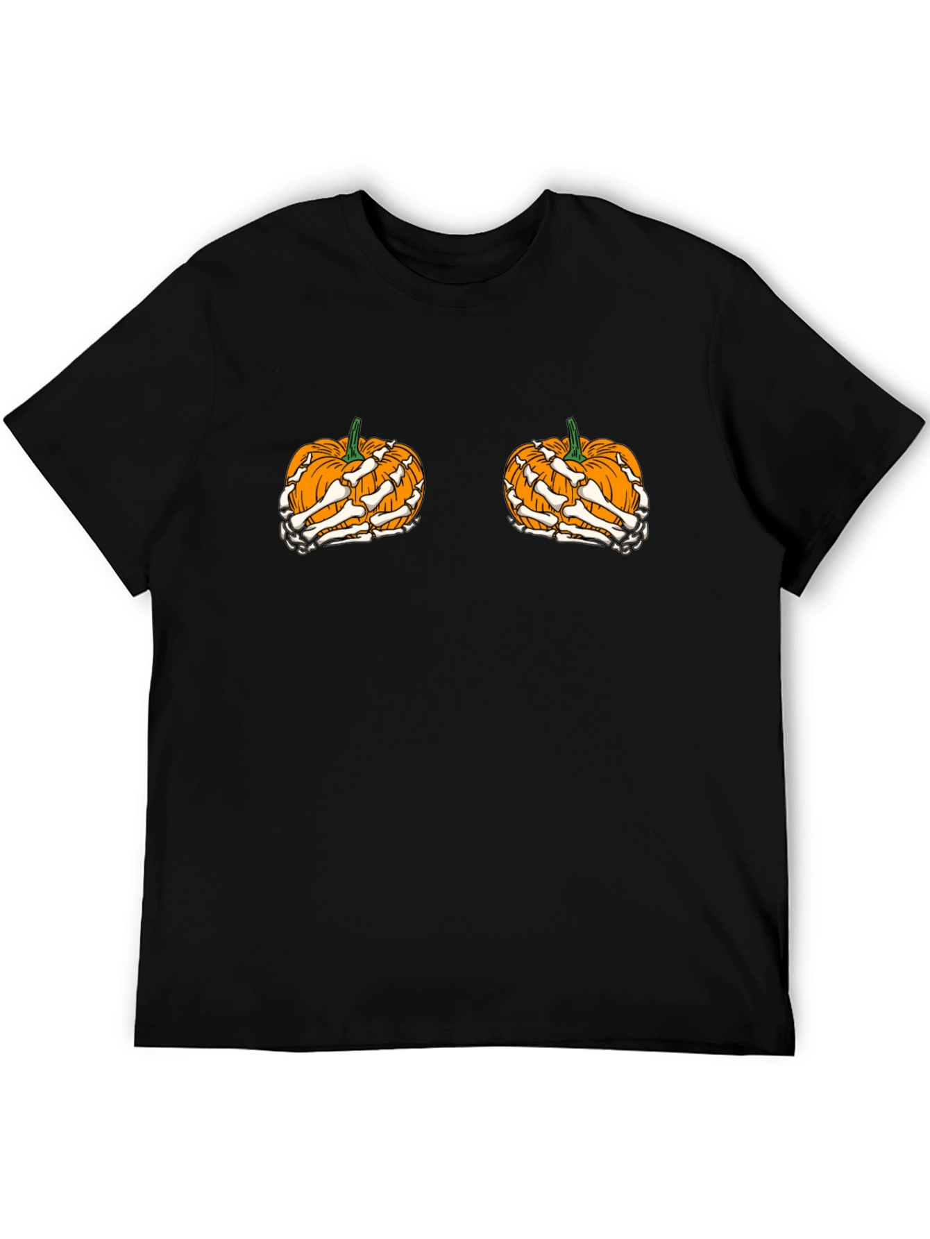 Halloween Pumpkin Skeleton Hand T-Shirt
