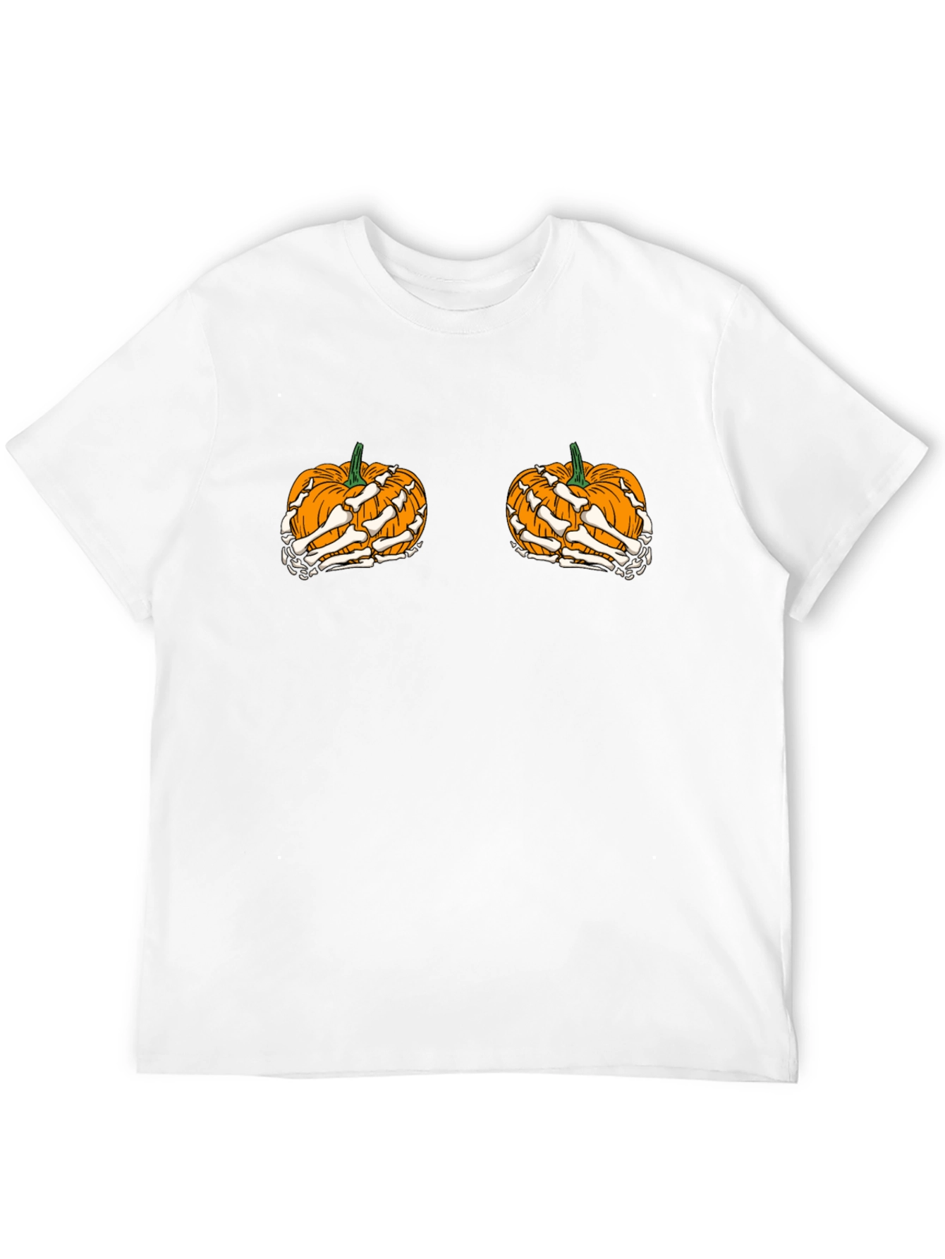 Halloween Pumpkin Skeleton Hand T-Shirt