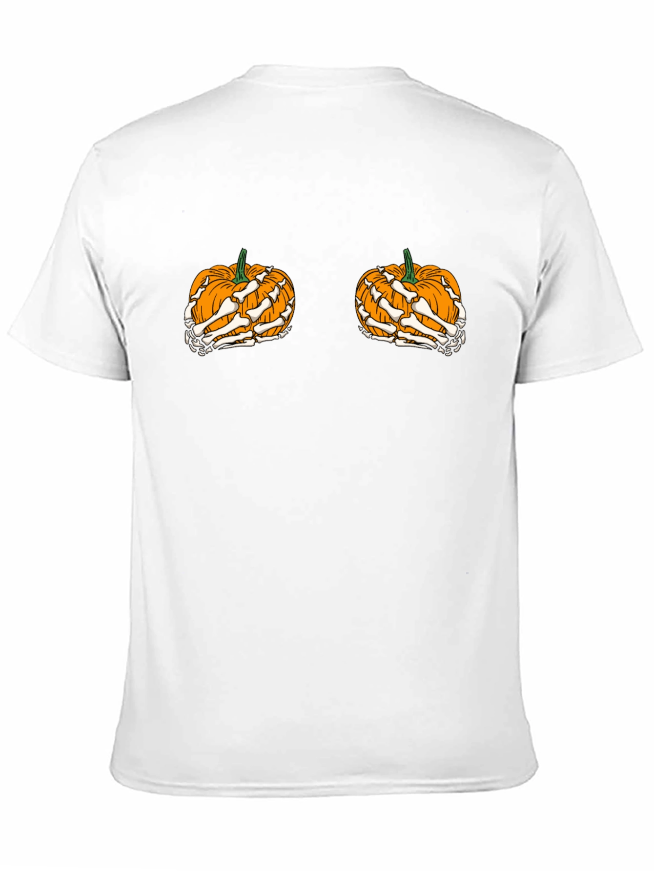 Halloween Pumpkin Skeleton Hand T-Shirt
