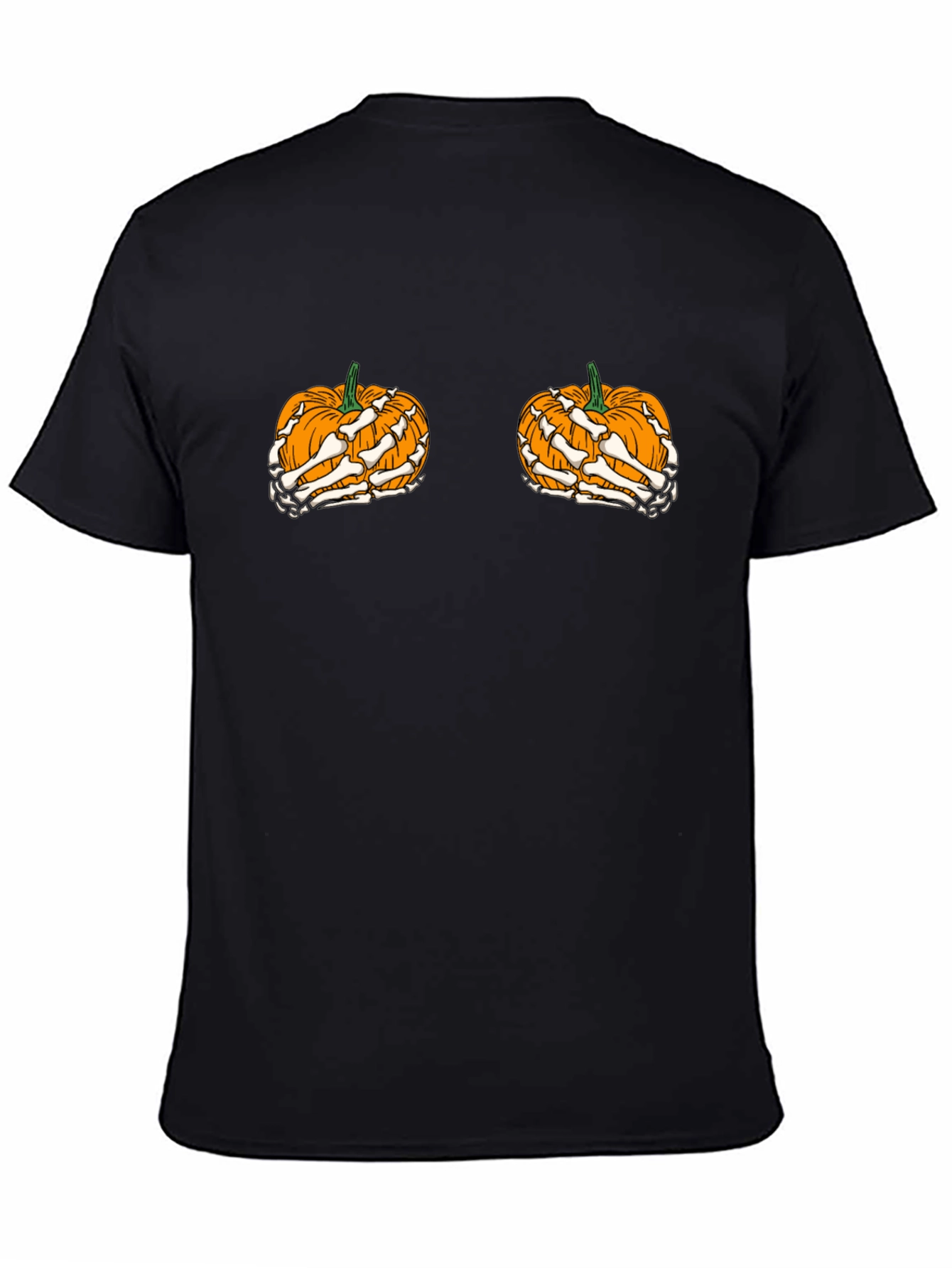Halloween Pumpkin Skeleton Hand T-Shirt