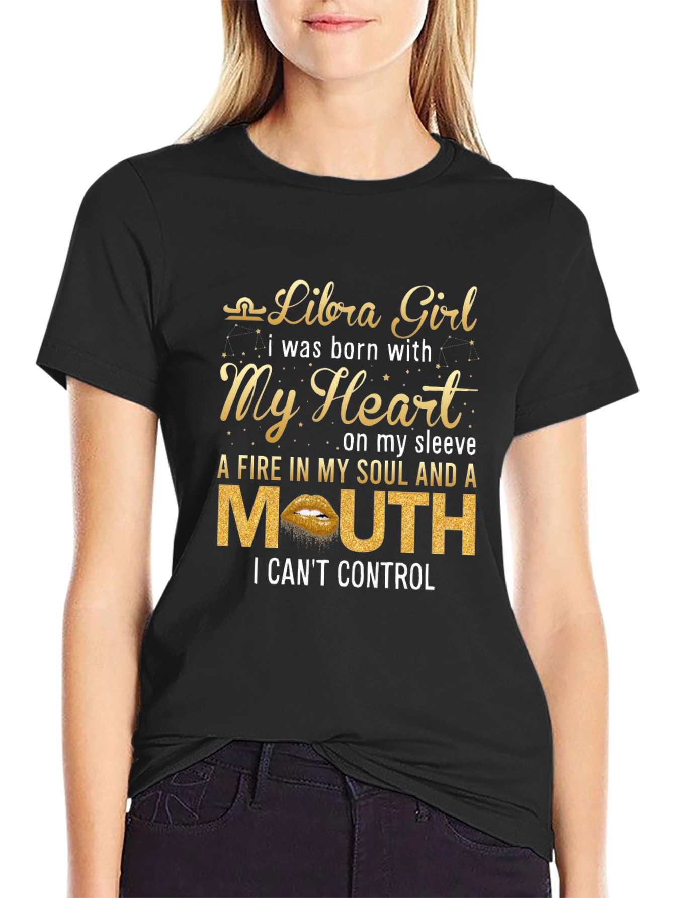 Libra Girl Graphic T-Shirt - Zodiac Birthday Gift