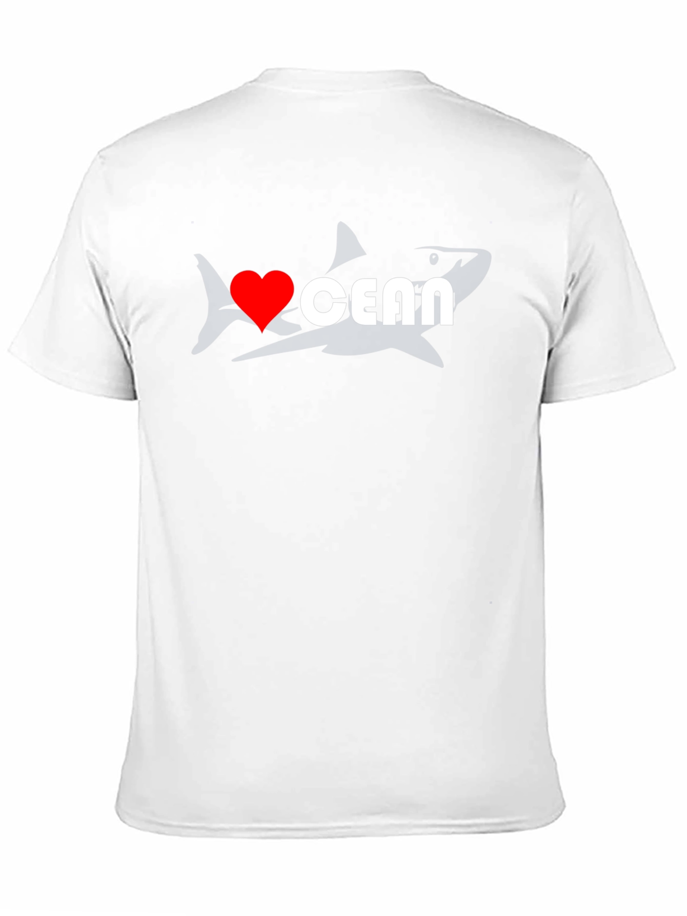 I Love Ocean T-Shirt - Shark Design