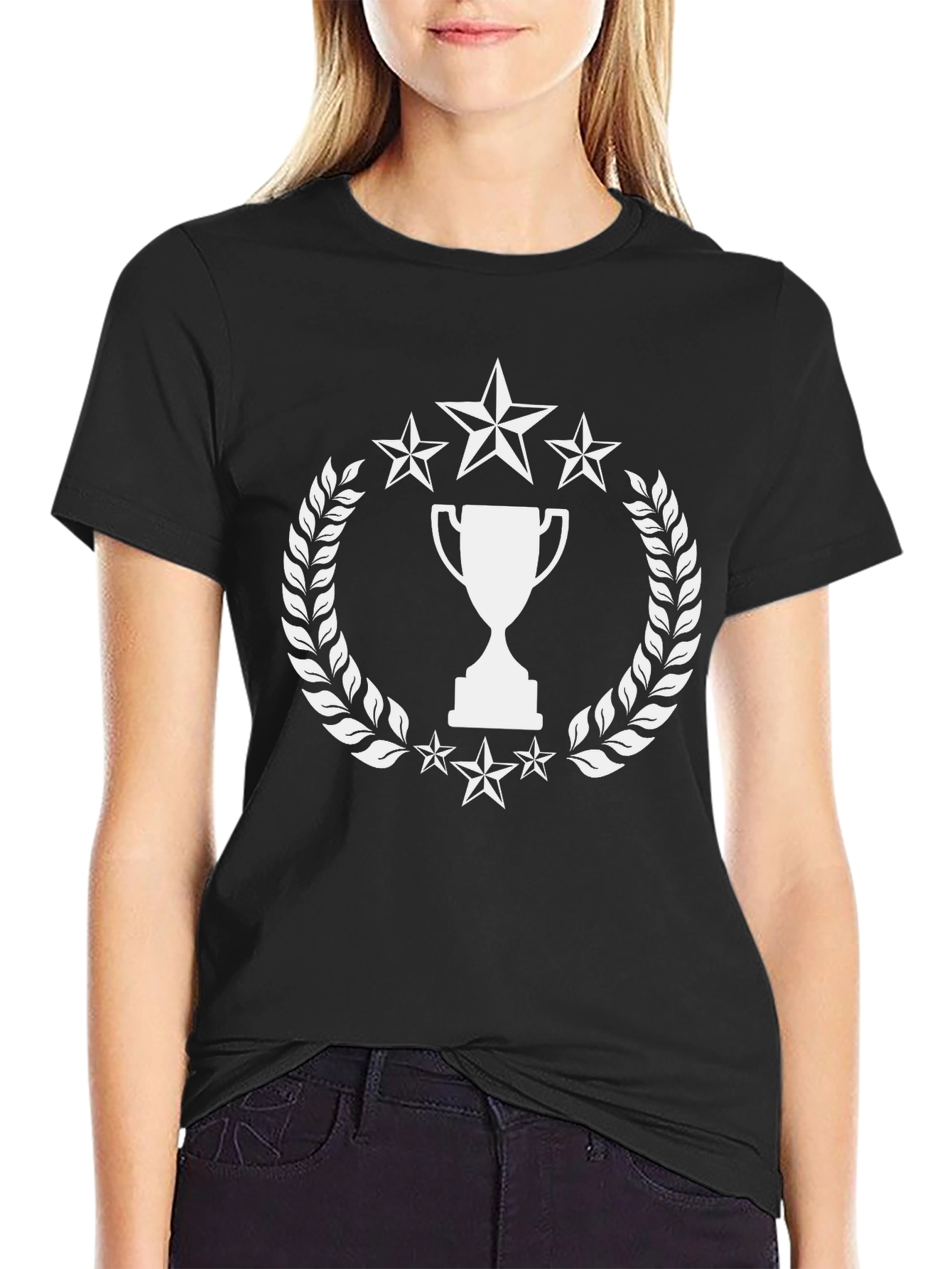 Champion Trophy Star Wreath Black T-Shirt