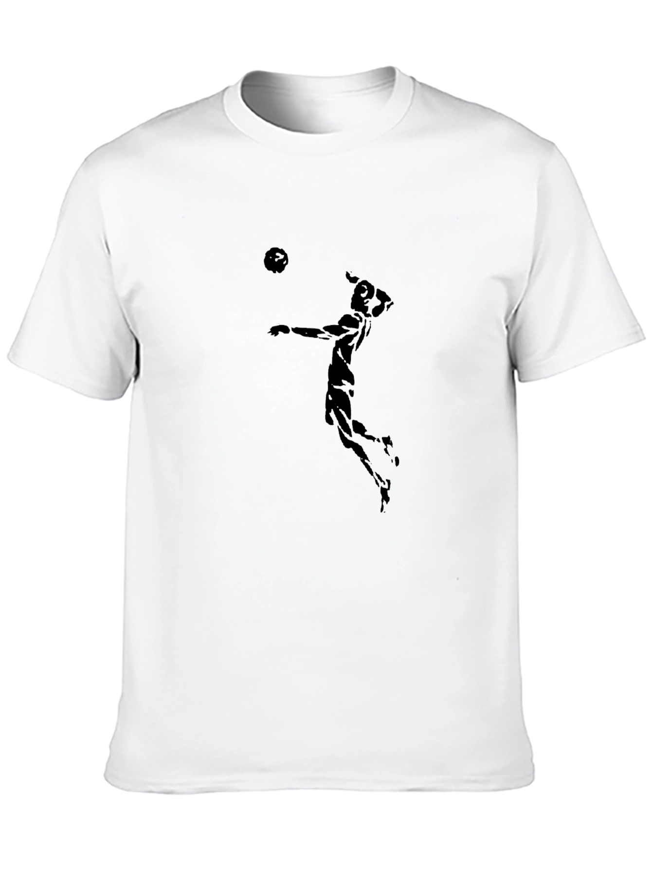 Volleyball Player Black Graphic Tee
