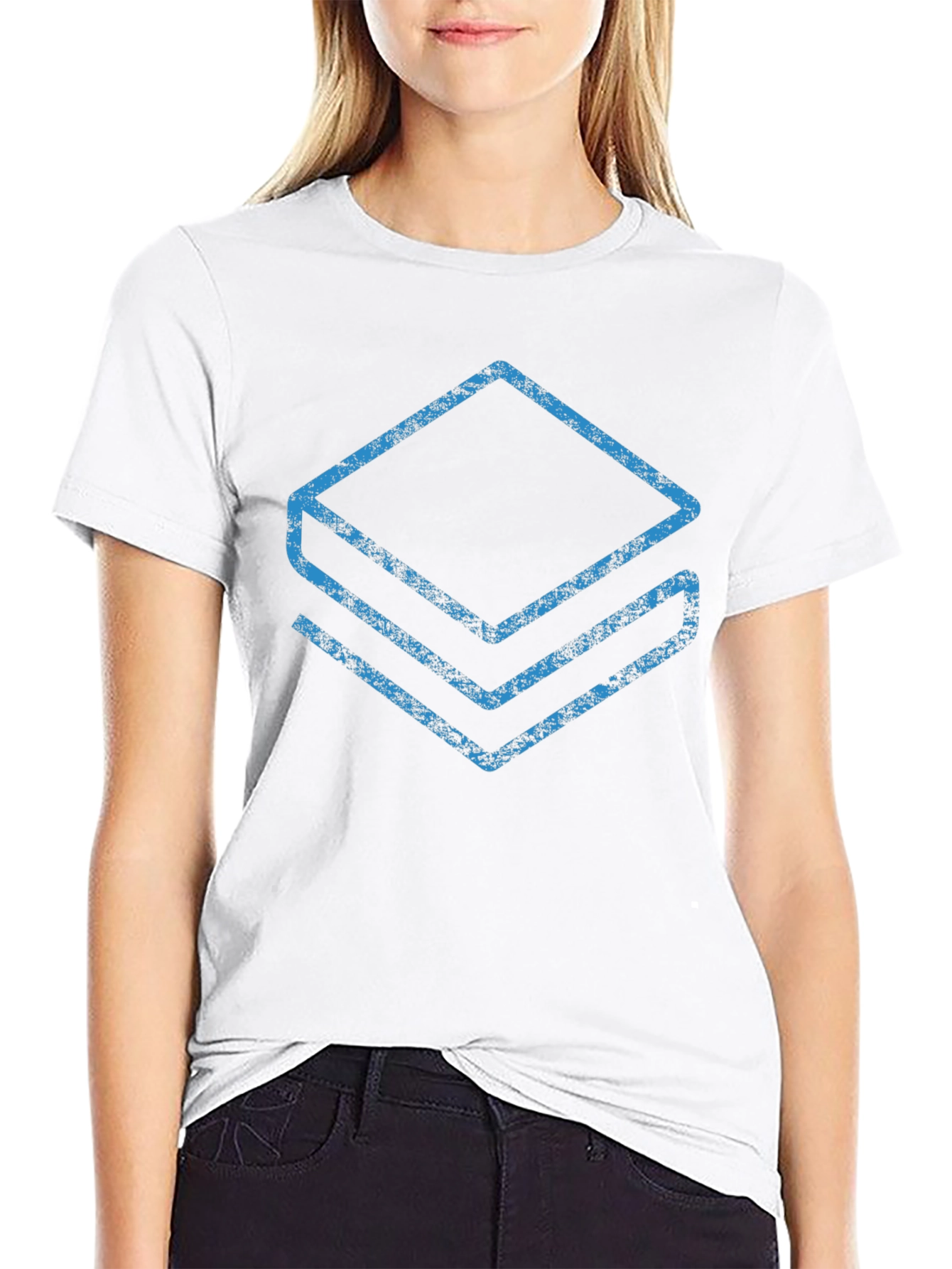Geometric Layered Graphic Tee - Modern Black T-Shirt