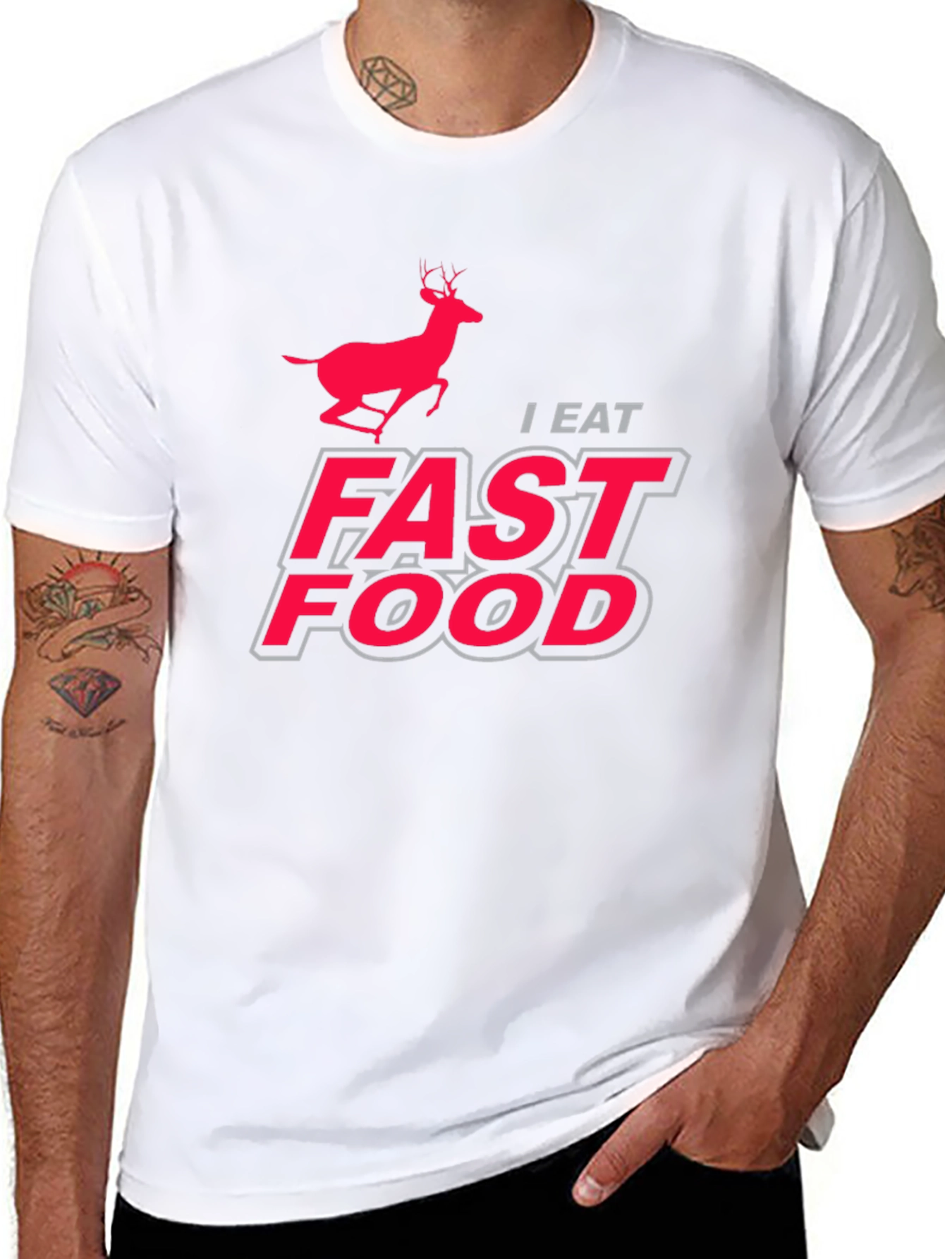 I Eat Fast Food Deer Hunting Graphic T-Shirt