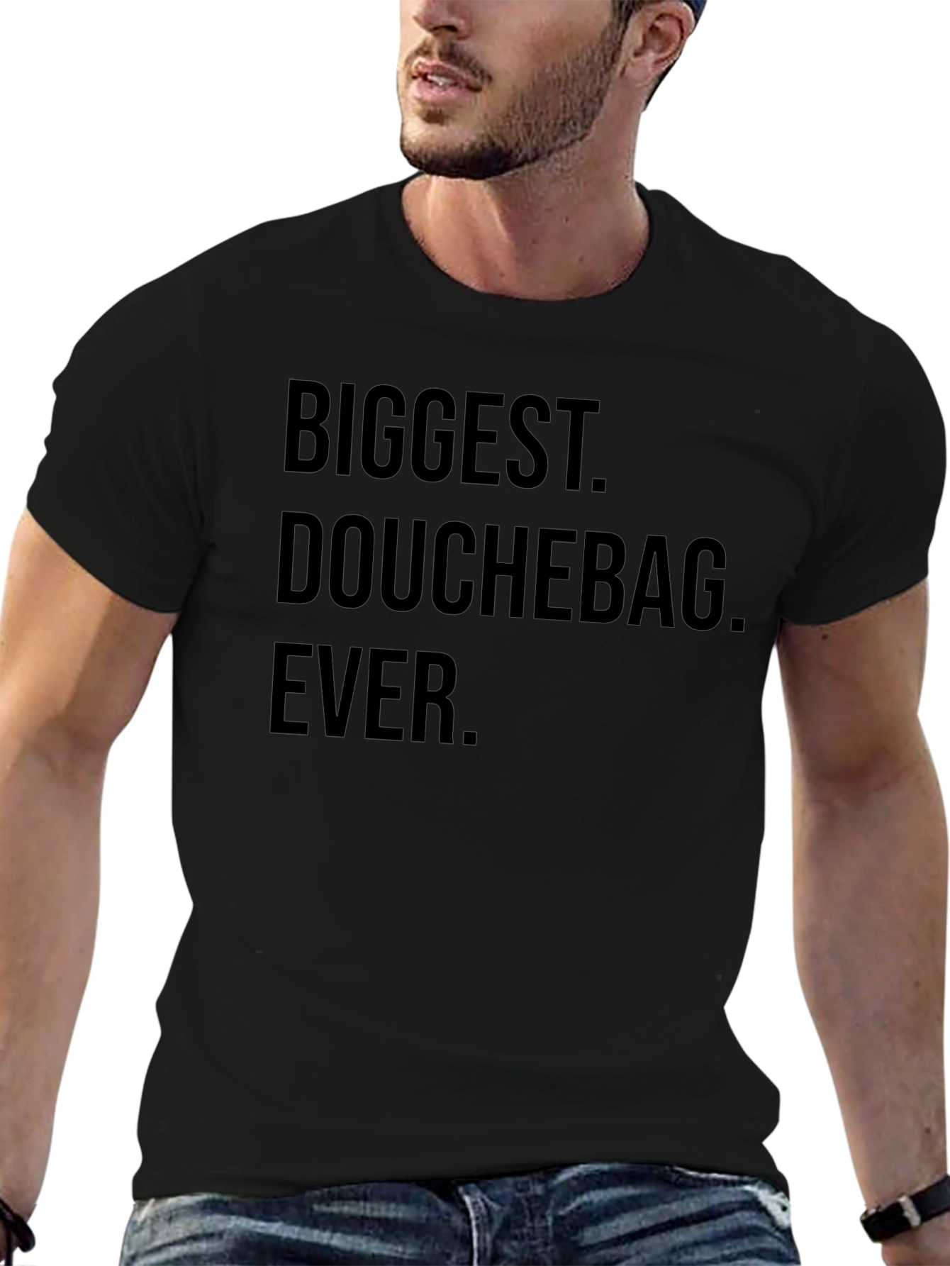 Biggest Douchebag Ever Black T-Shirt