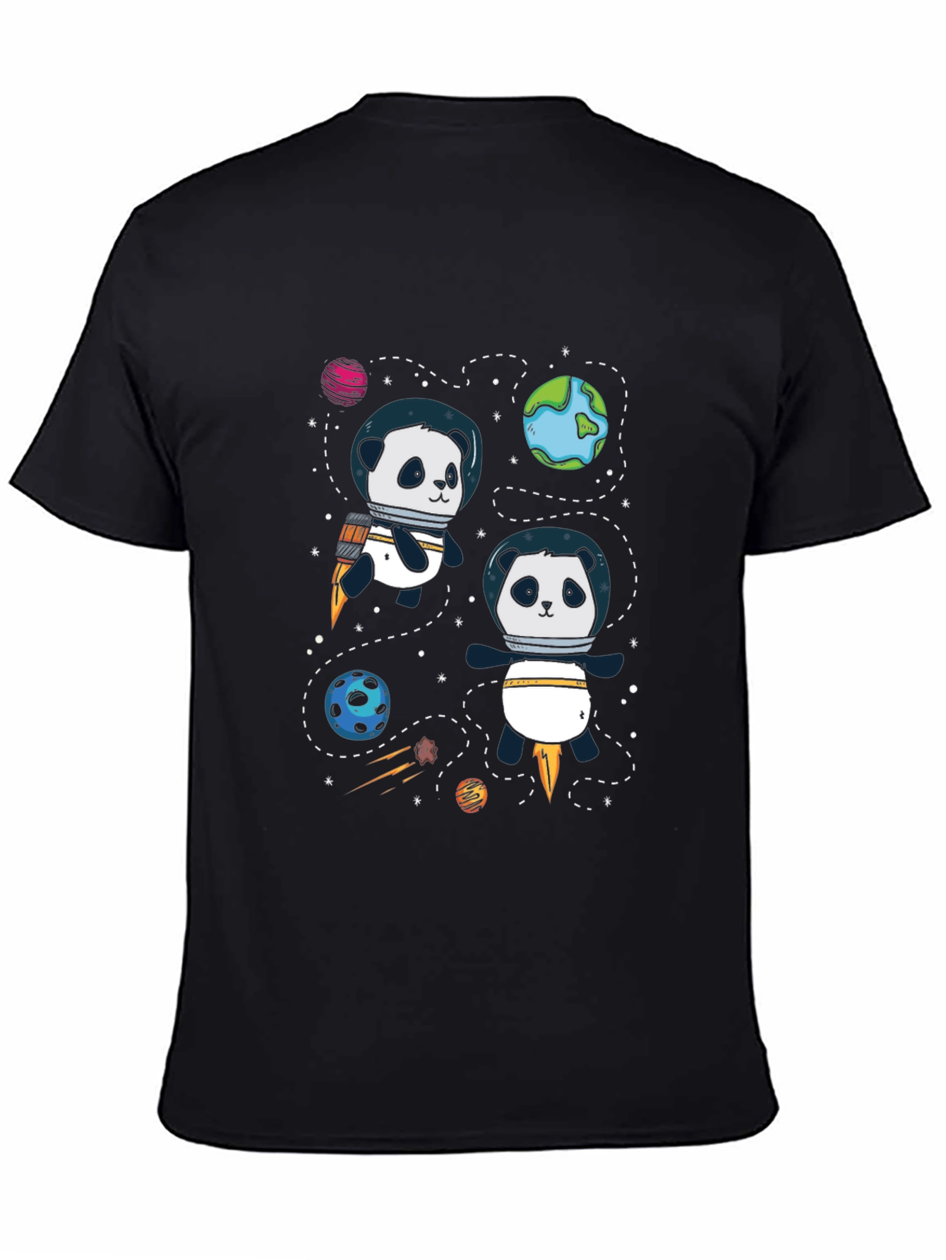 Space Panda T-Shirt - Cute Cartoon Graphic Tee