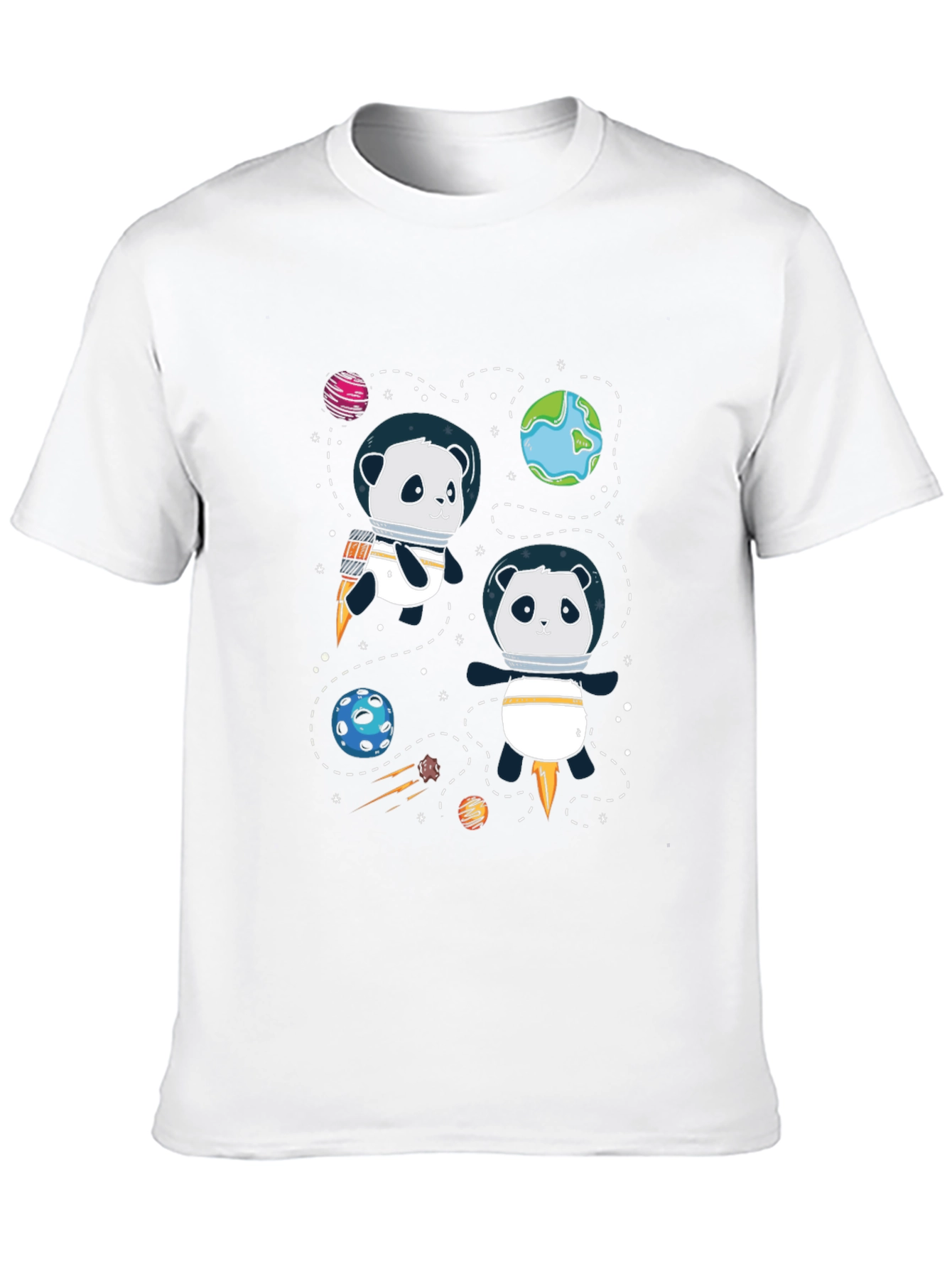 Space Panda T-Shirt - Cute Cartoon Graphic Tee