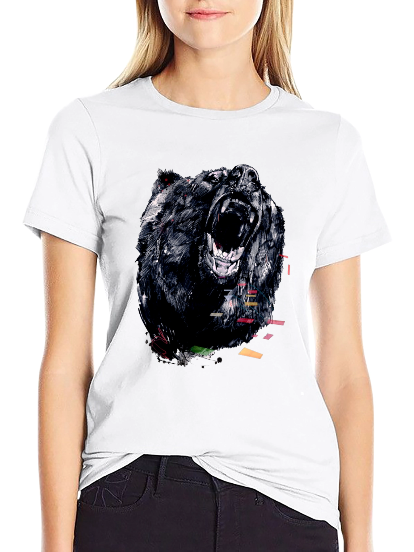 Bear Graphic Tee - Mens Black T-Shirt