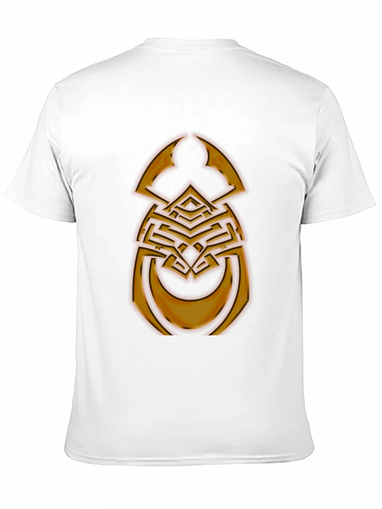 Maze Scarab T-Shirt - Gold Graphic Print