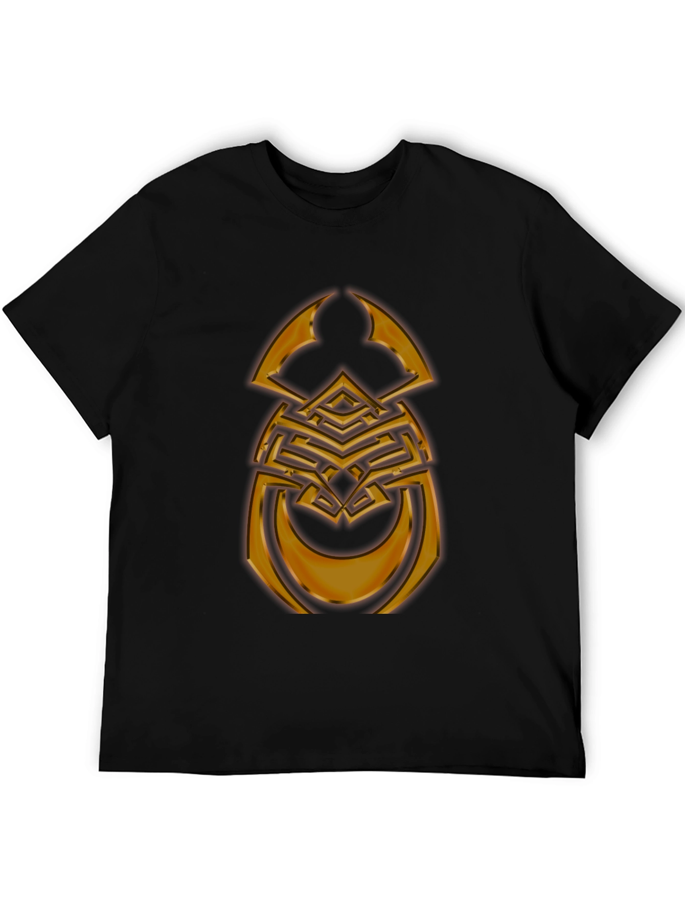 Maze Scarab T-Shirt - Gold Graphic Print