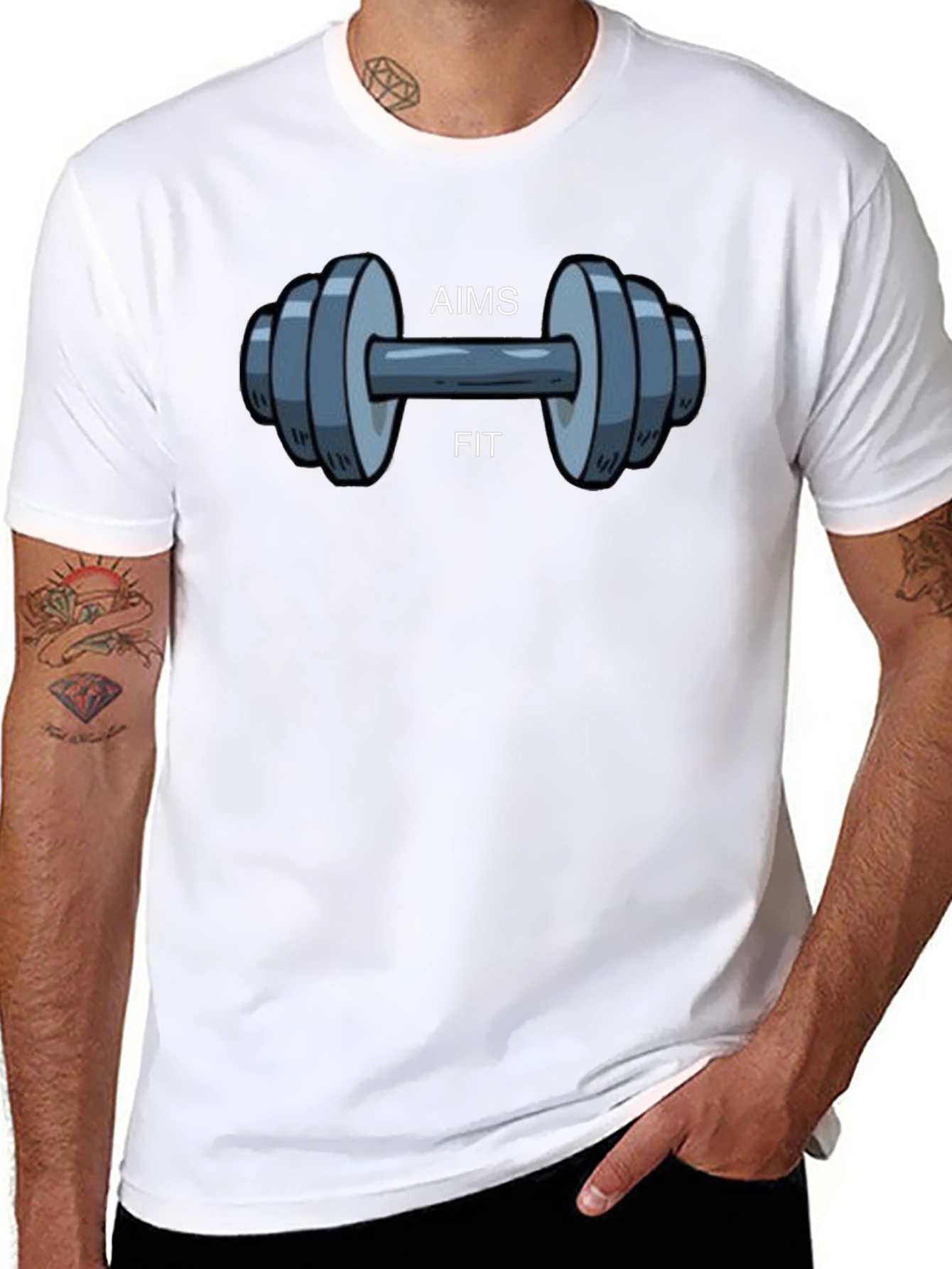 AIMS Fit Black Graphic T-Shirt