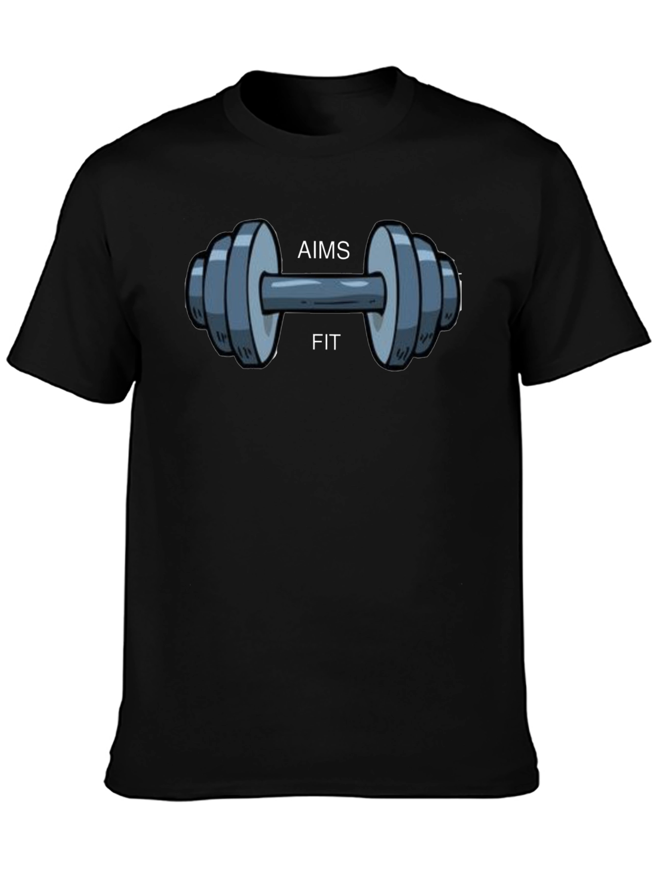 AIMS Fit Black Graphic T-Shirt