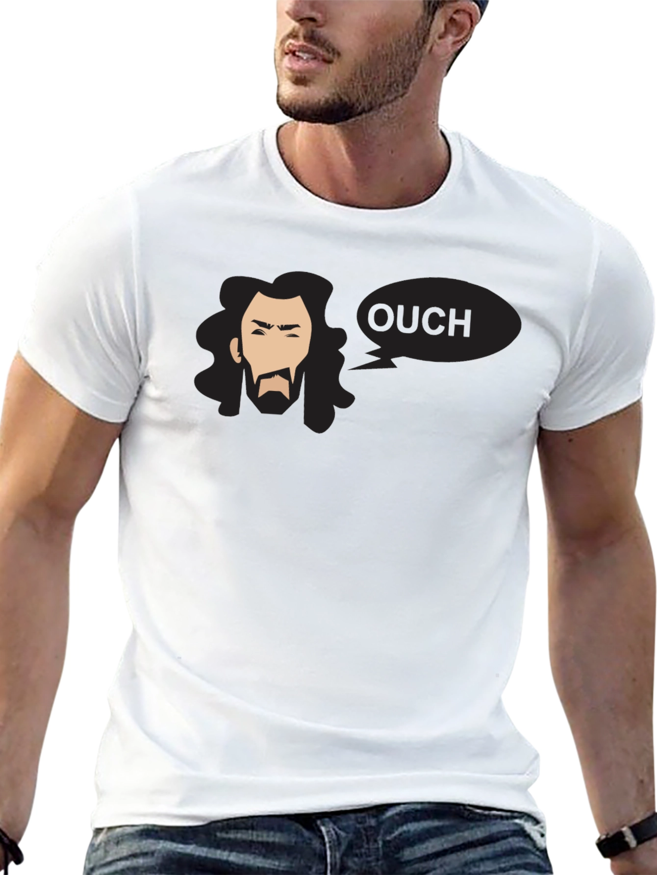 Ouch Graphic Black T-Shirt