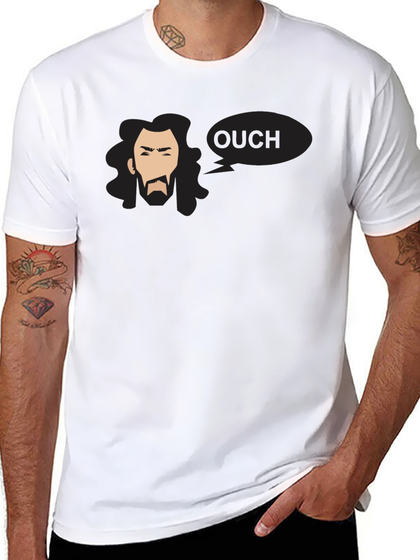 Ouch Graphic Black T-Shirt