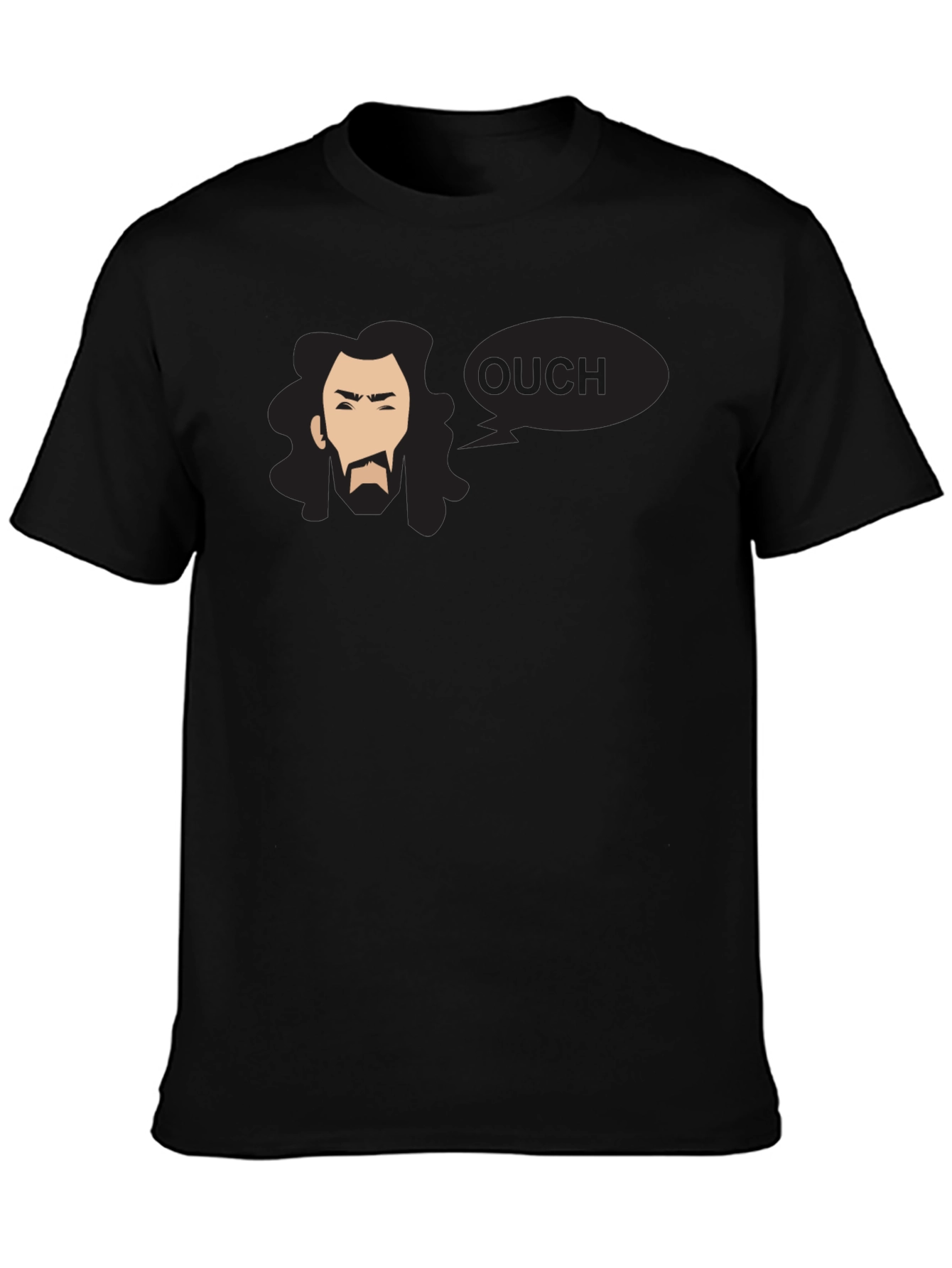 Ouch Graphic Black T-Shirt