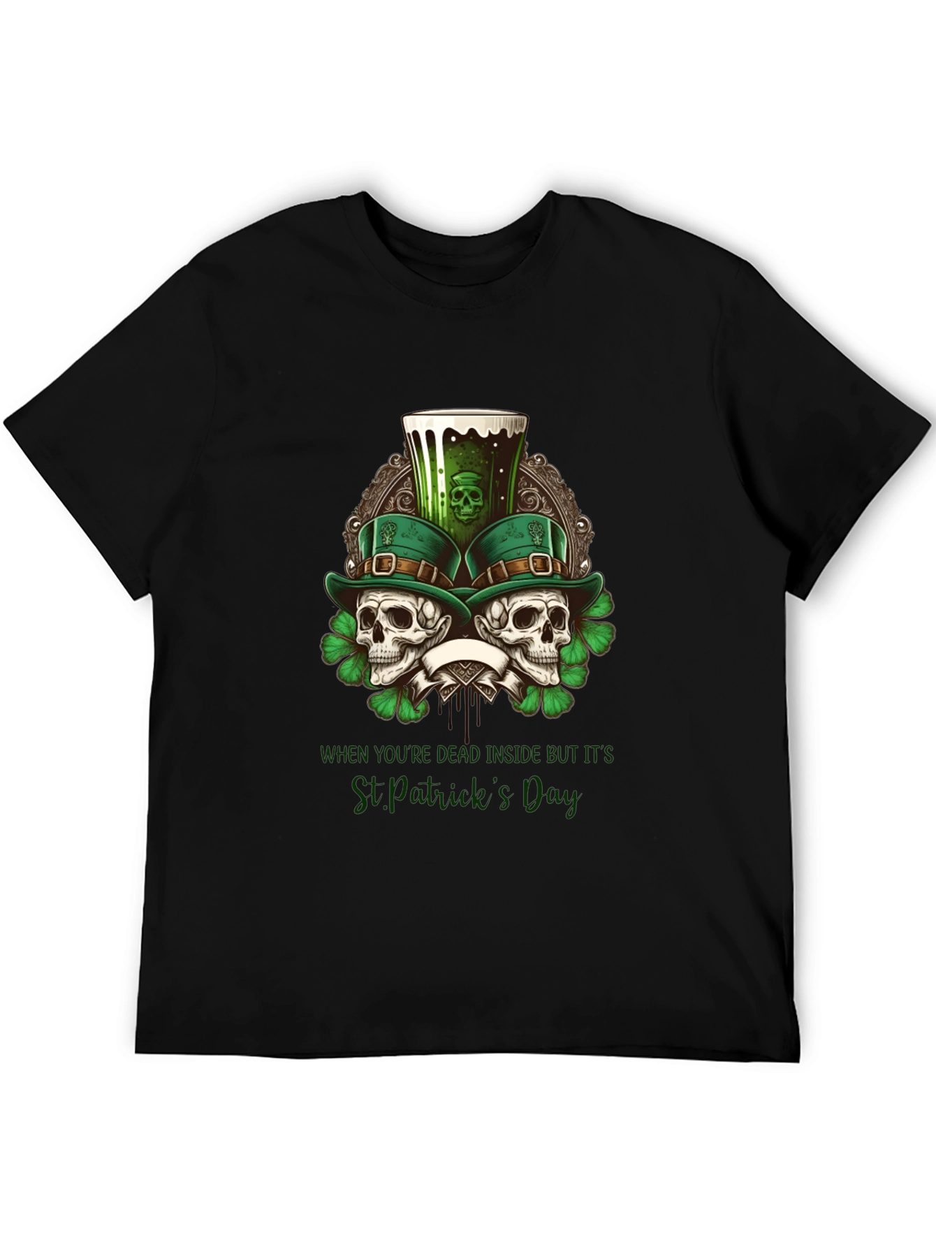 St. Patricks Day Skulls T-Shirt
