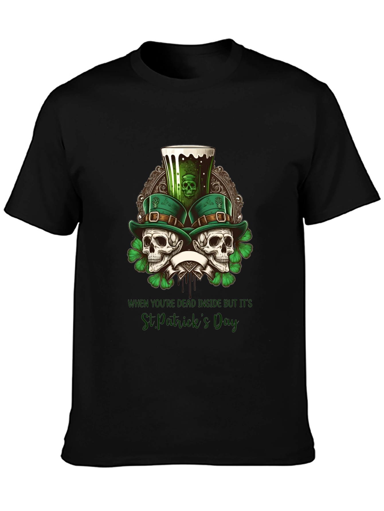 St. Patricks Day Skulls T-Shirt