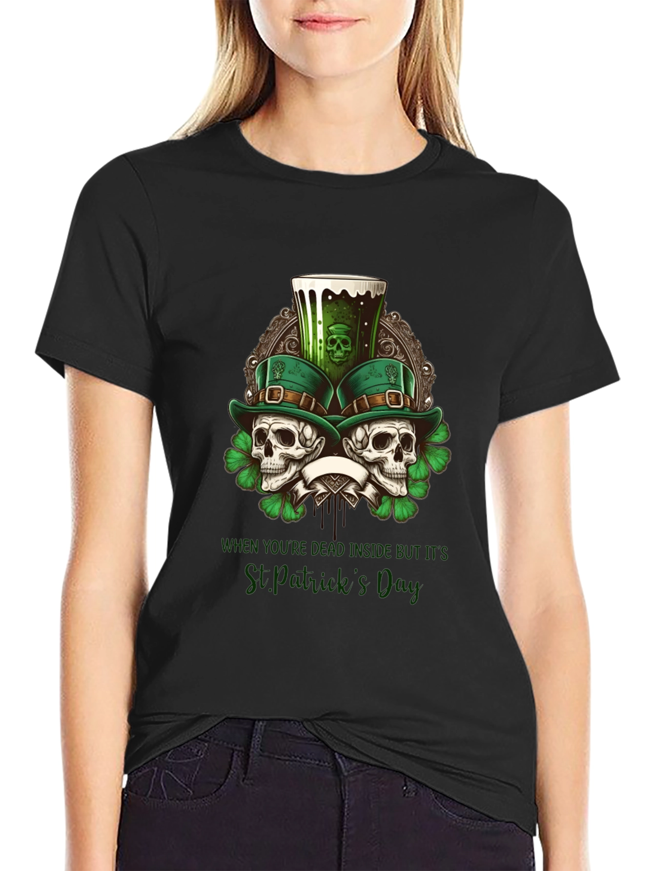 St. Patricks Day Skulls T-Shirt