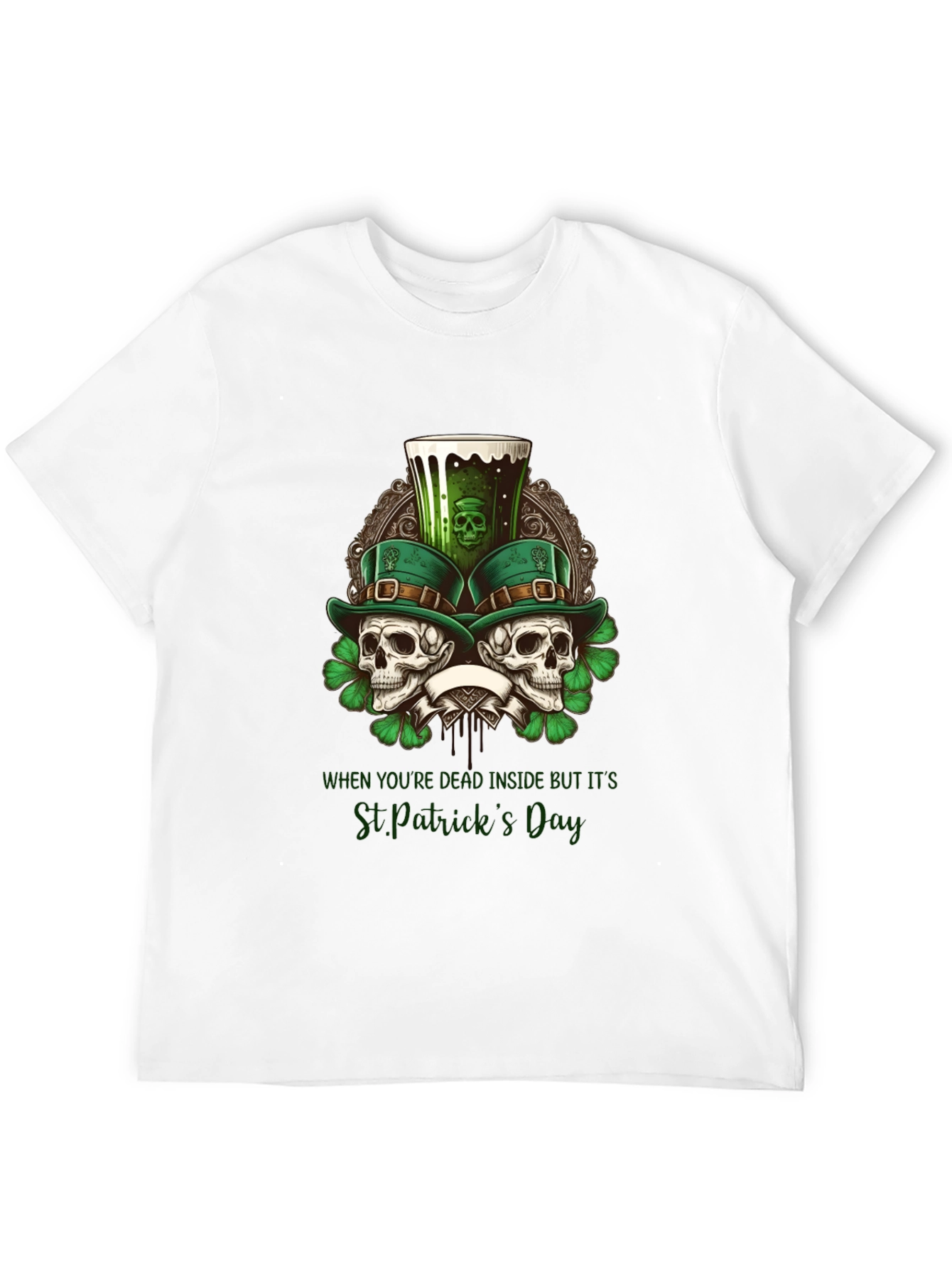 St. Patricks Day Skulls T-Shirt