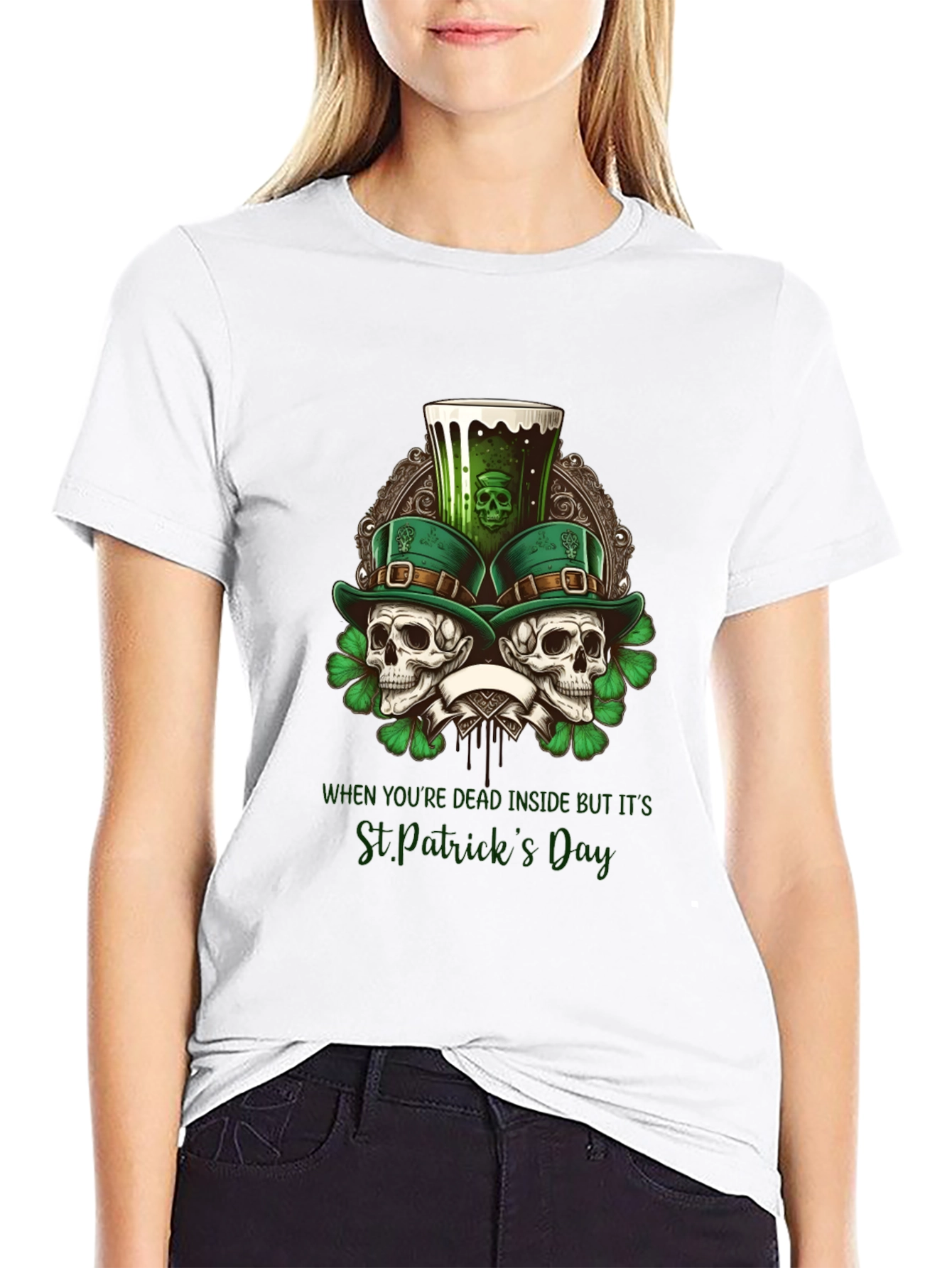 St. Patricks Day Skulls T-Shirt