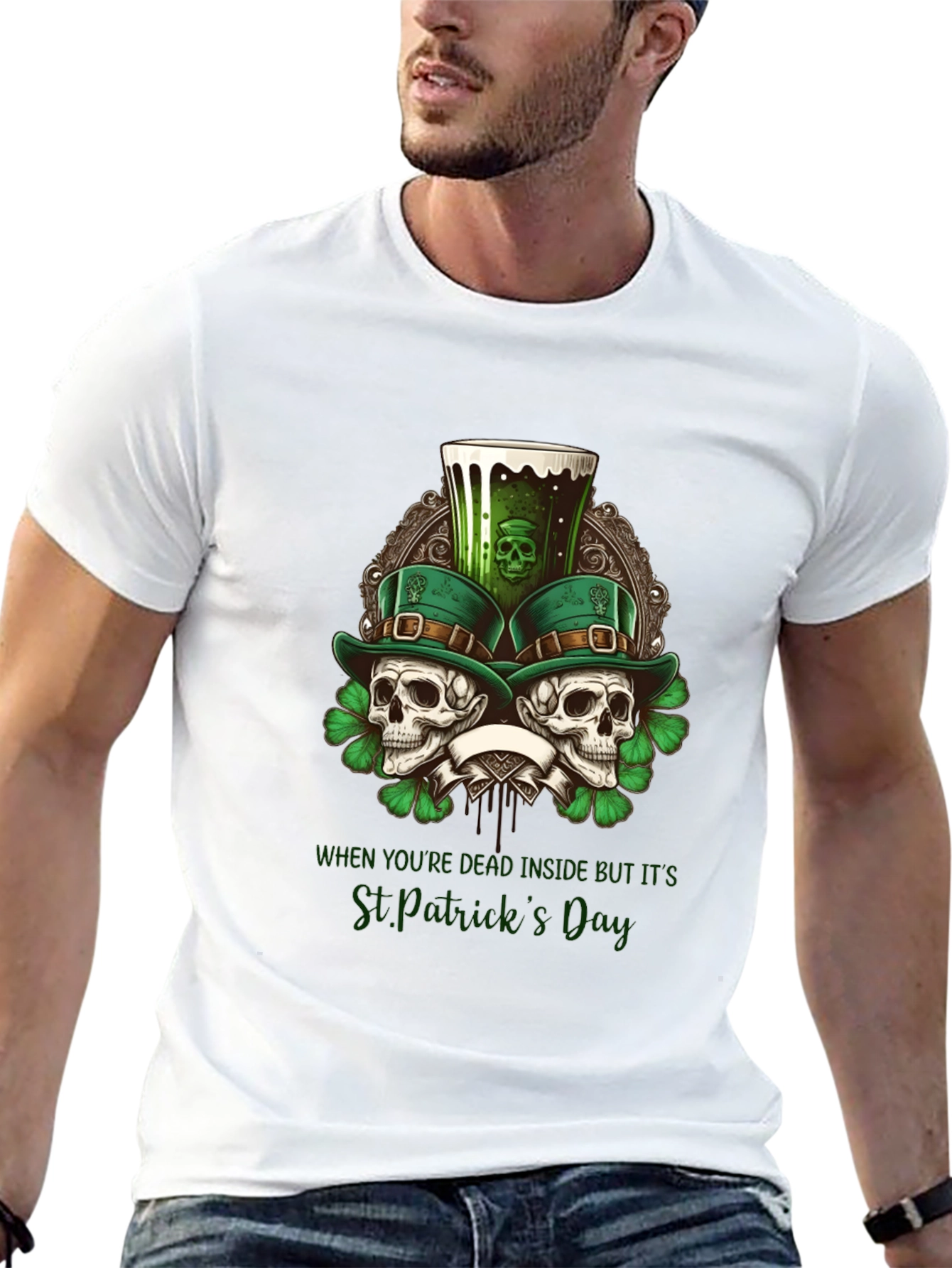 St. Patricks Day Skulls T-Shirt