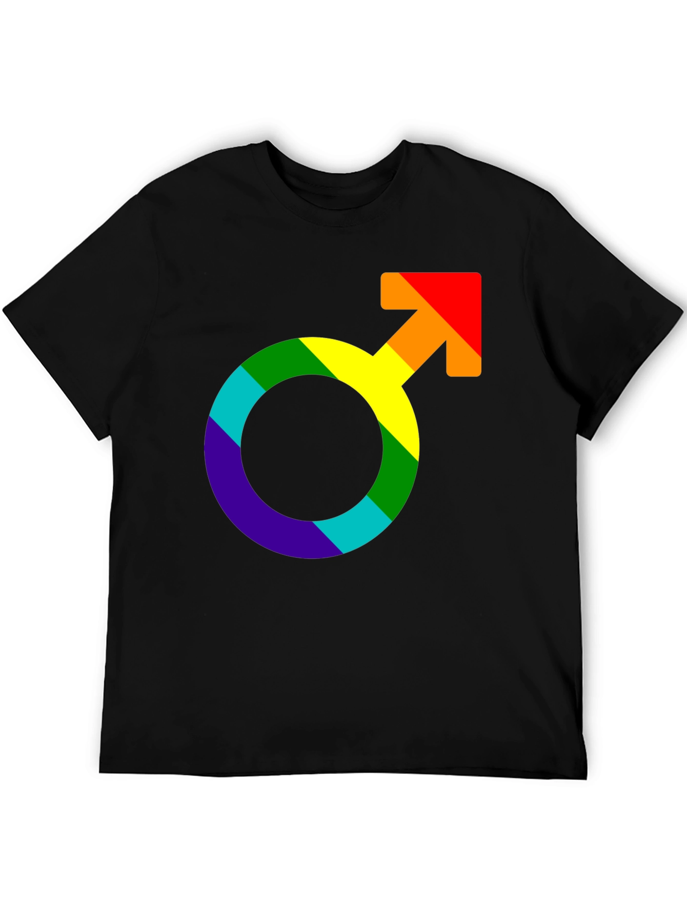 Rainbow Pride Symbol Black T-Shirt