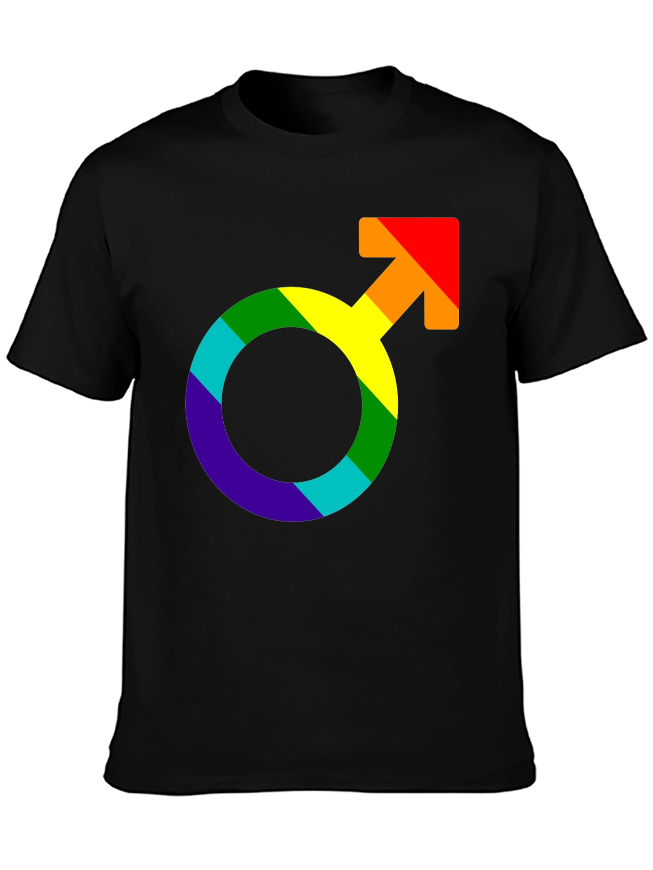 Rainbow Pride Symbol Black T-Shirt