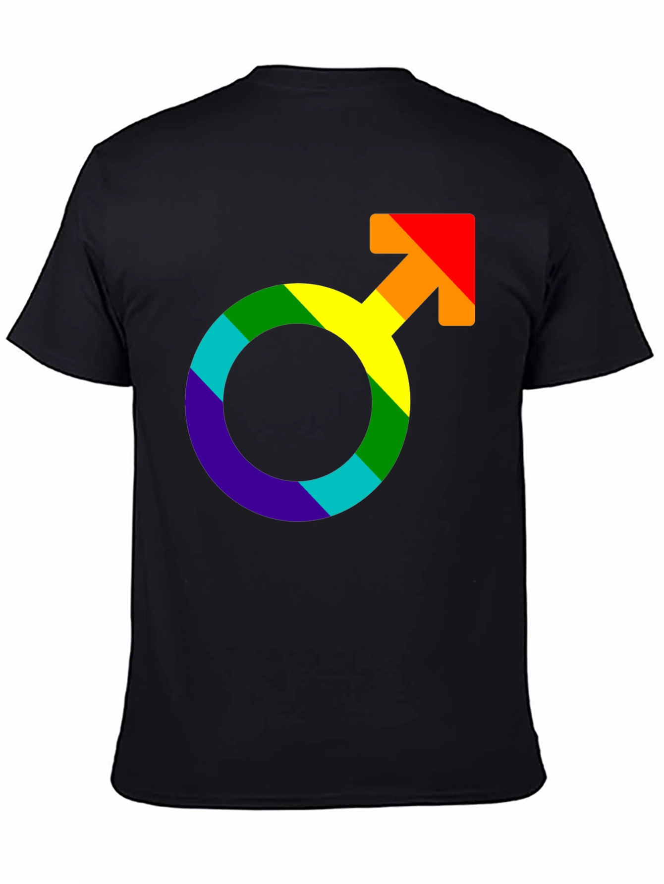 Rainbow Pride Symbol Black T-Shirt