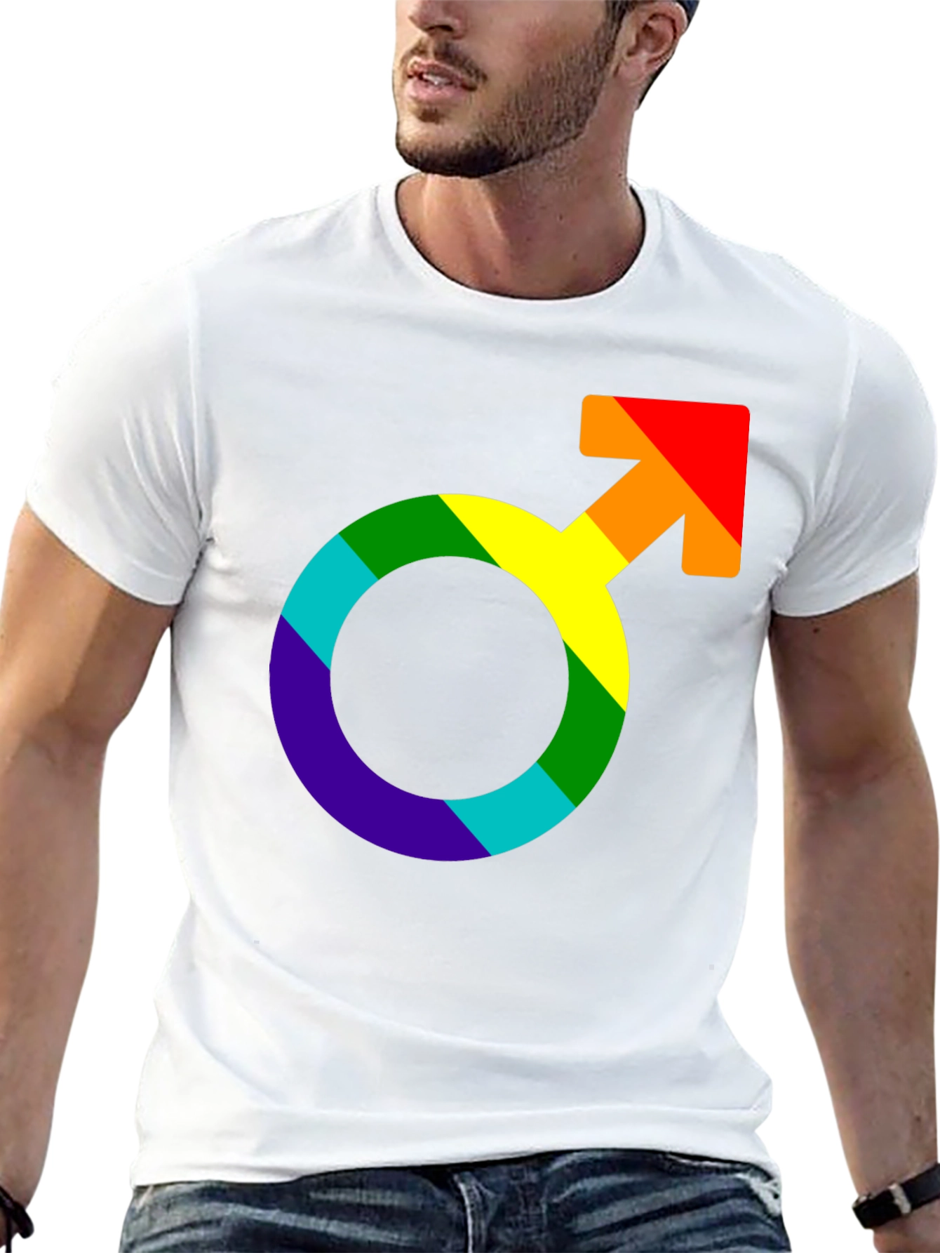 Rainbow Pride Symbol Black T-Shirt