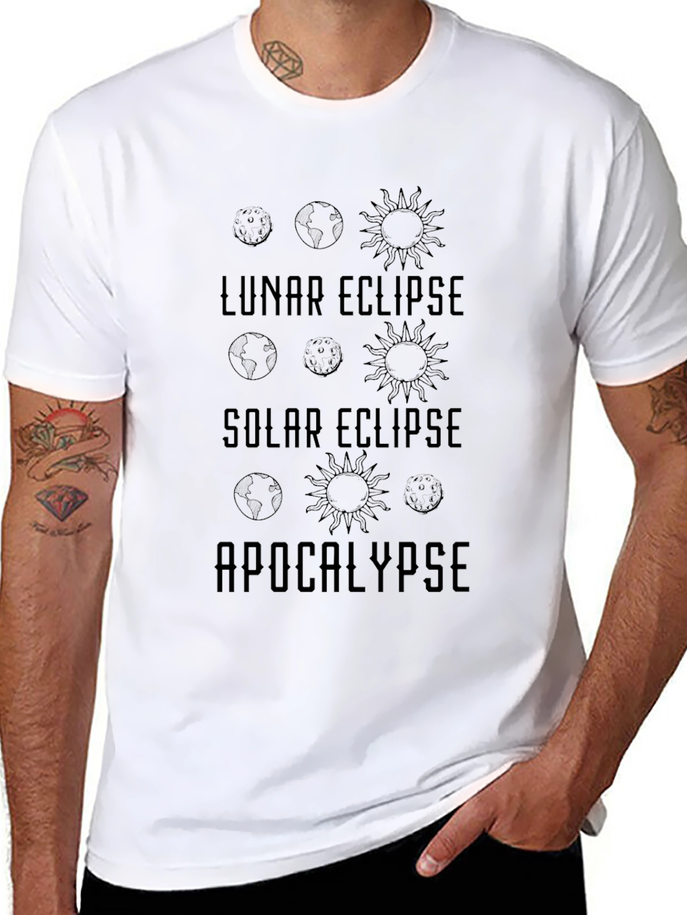 Lunar Solar Eclipse Apocalypse Graphic T-Shirt