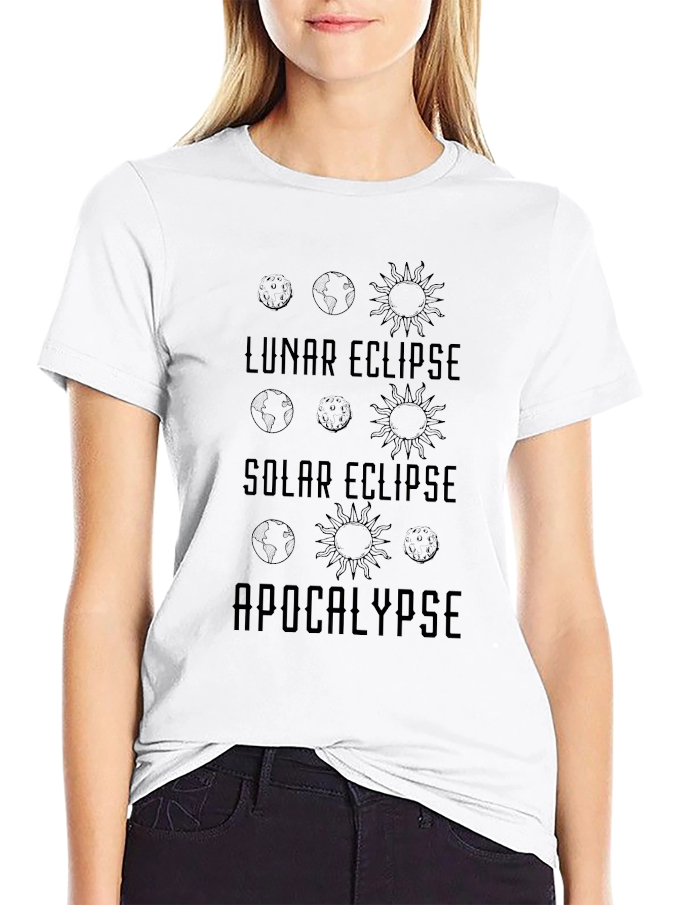 Lunar Solar Eclipse Apocalypse Graphic T-Shirt