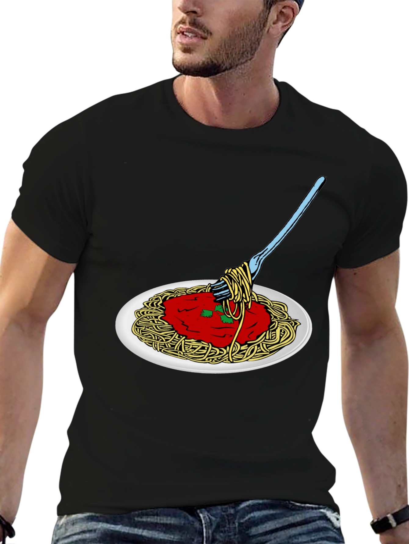 Spaghetti Graphic Tee - Foodie T-Shirt