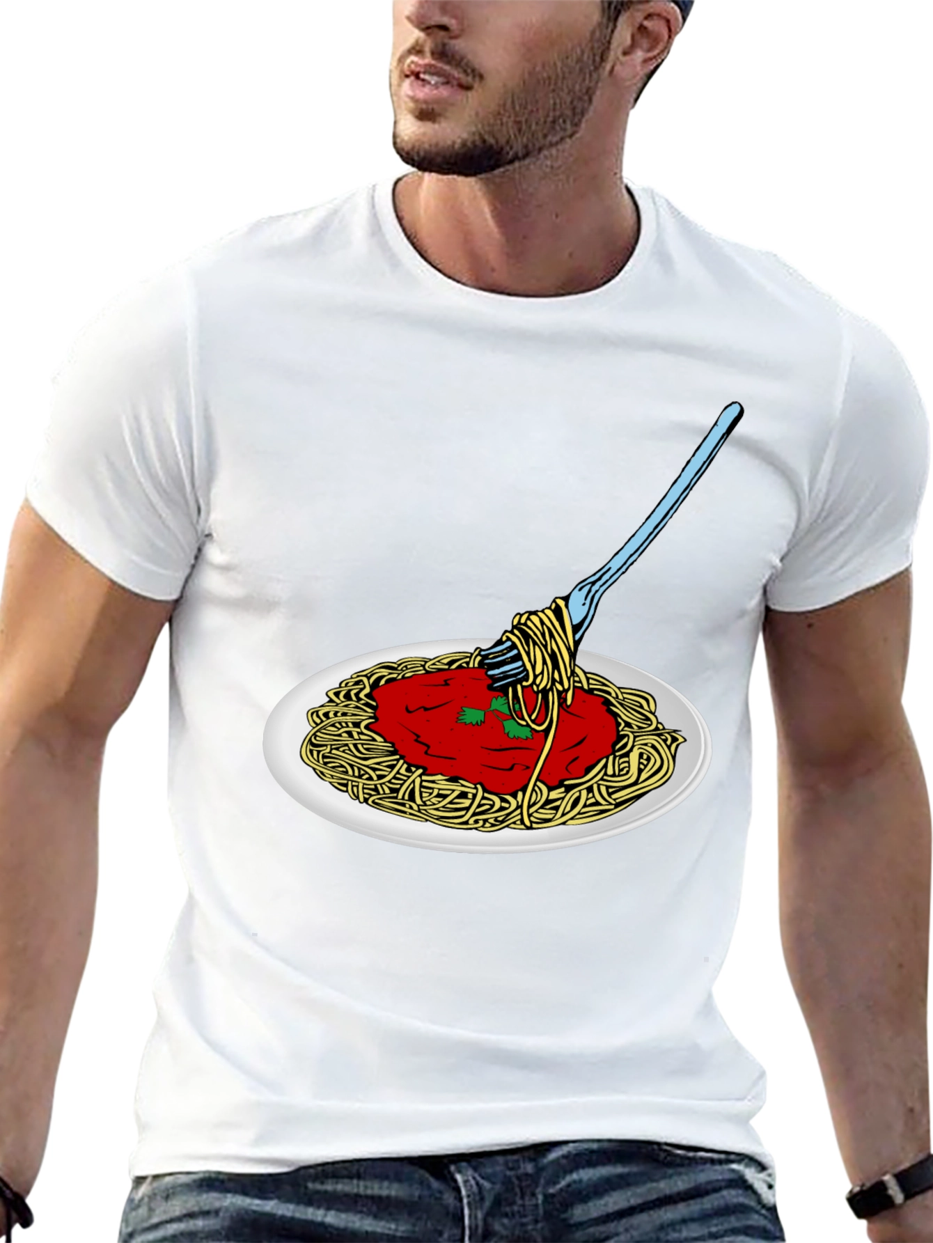 Spaghetti Graphic Tee - Foodie T-Shirt