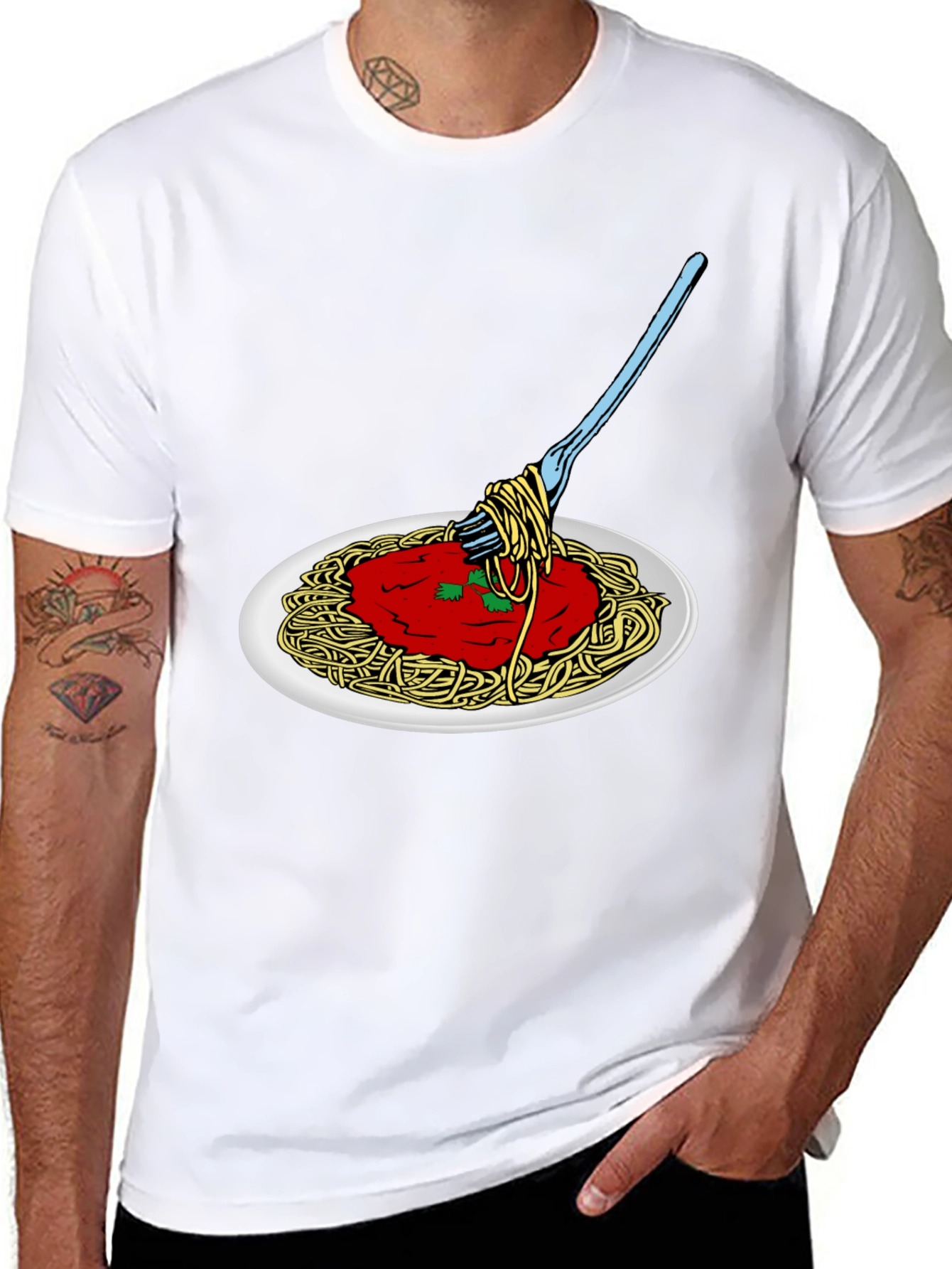 Spaghetti Graphic Tee - Foodie T-Shirt