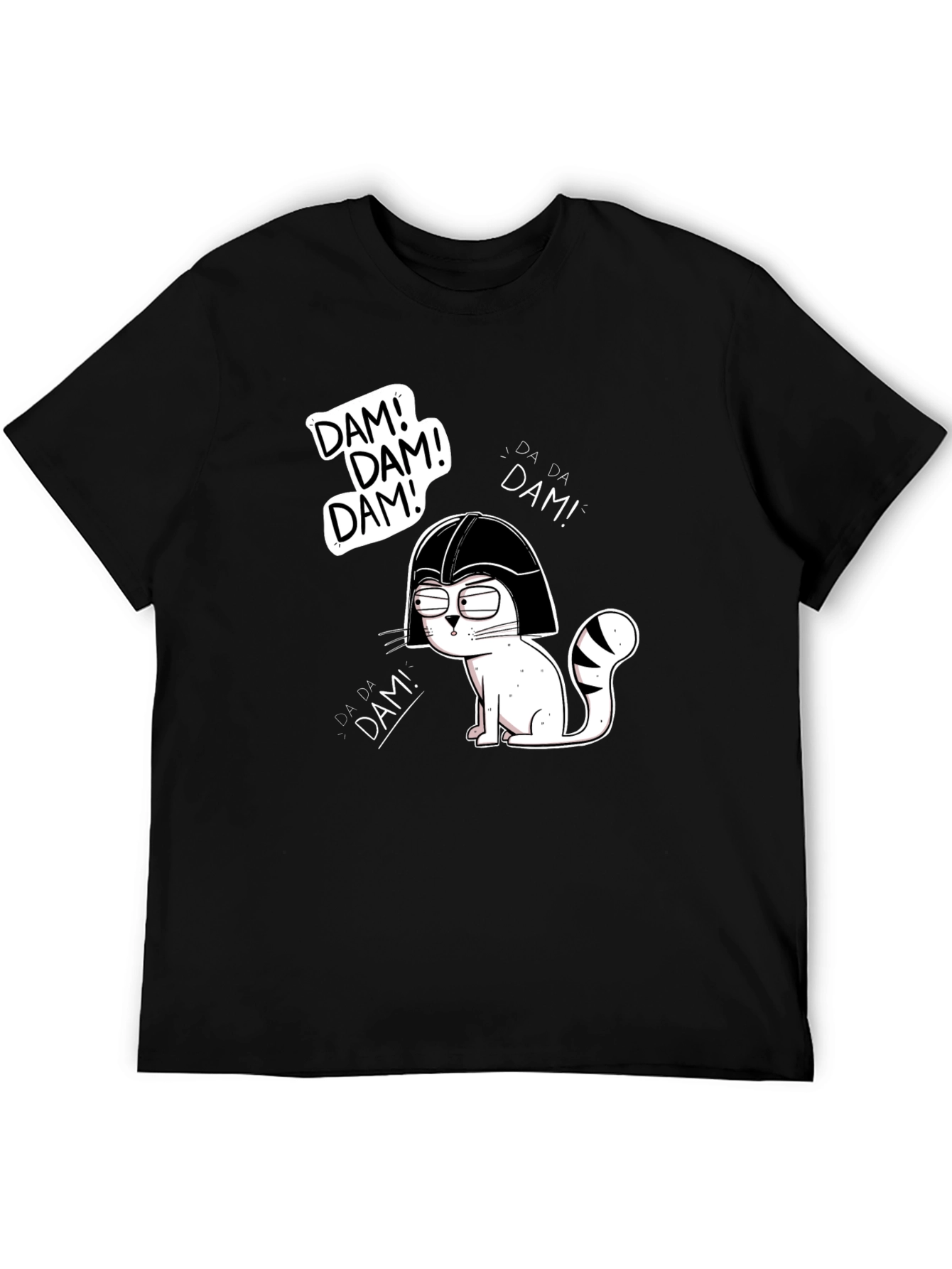 Funny Darth Vader Cat Graphic T-Shirt